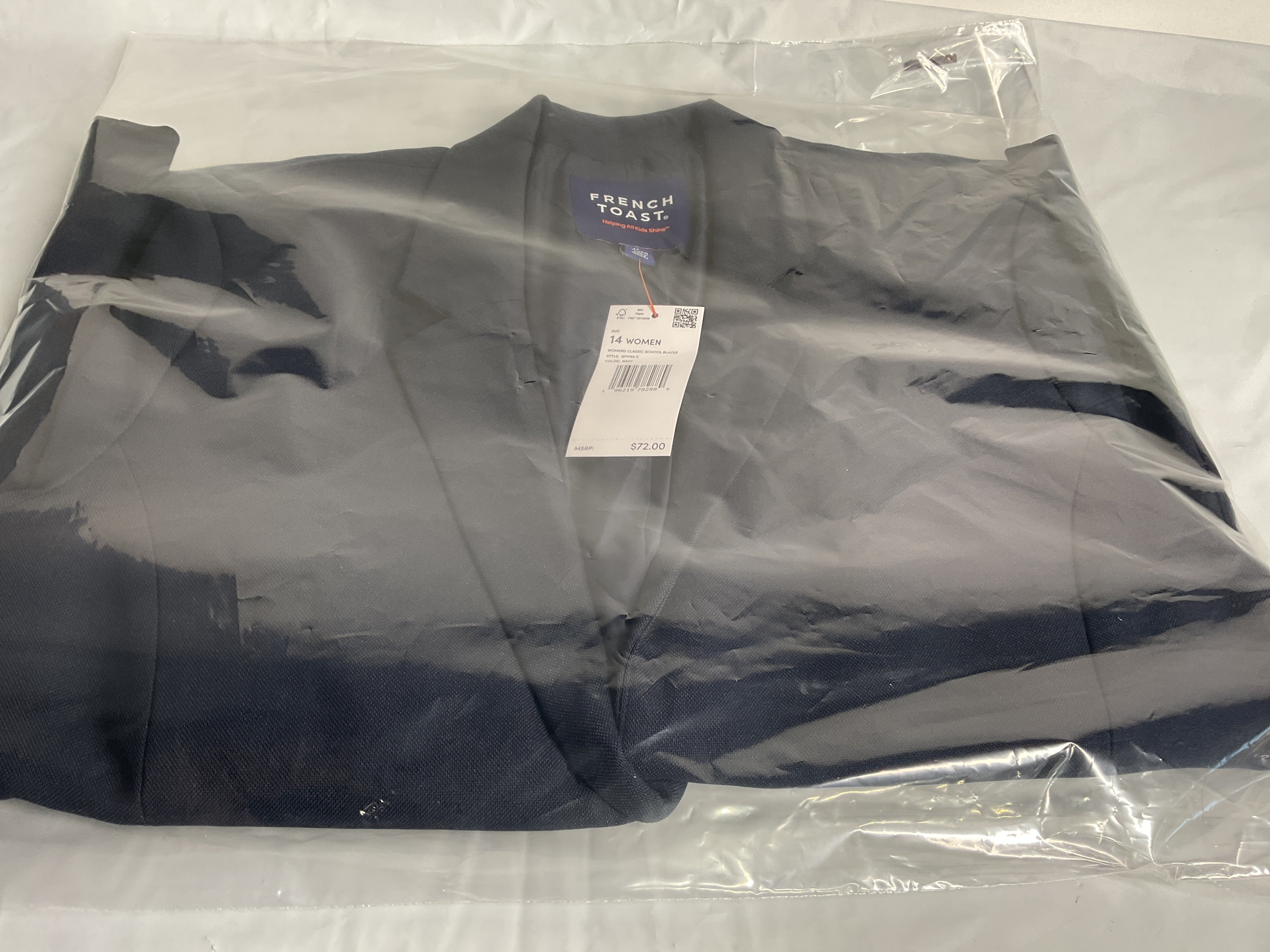 French Toast Classic Fitted School Blazer, Navy, 14 Navy 14 U1