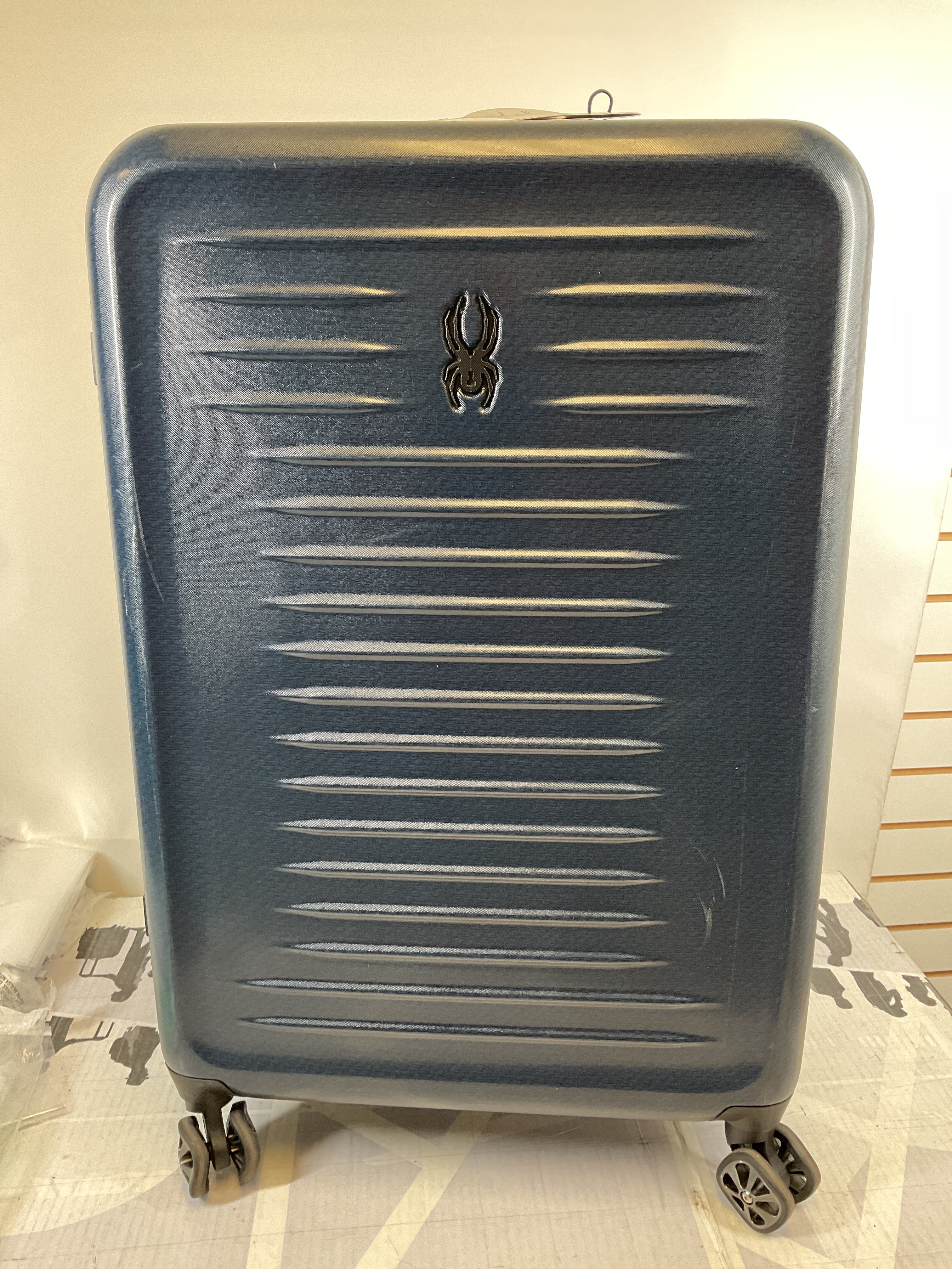 Spyder Rails 29 Inch Expandable Hardside Upright Suitcase with 360 Spinner Wheels, TSA Approved Lock ( Carbon Blue , 29" ) Carbon Blue 29 U1
