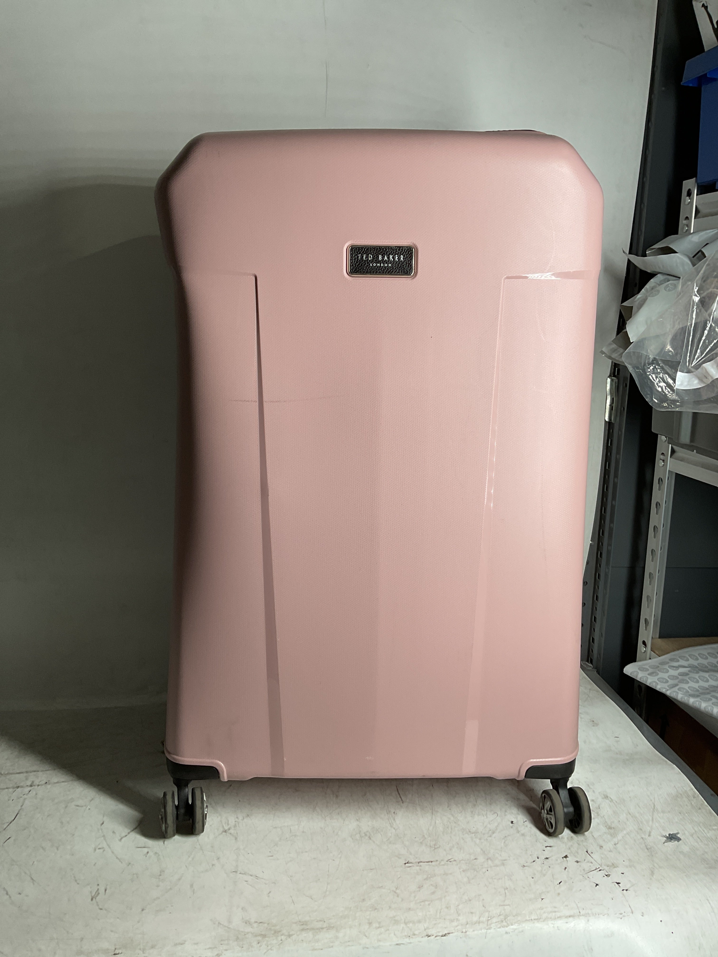 Ted Baker Flying Colours Hardside Trolley 4 Wheel Spinner, TSA Lock, Lightweight Suitcase, Men and Women ( Blush Pink , 28-Inch Checked-Large ) Blush Pink 28 Inch Checked Large U1
