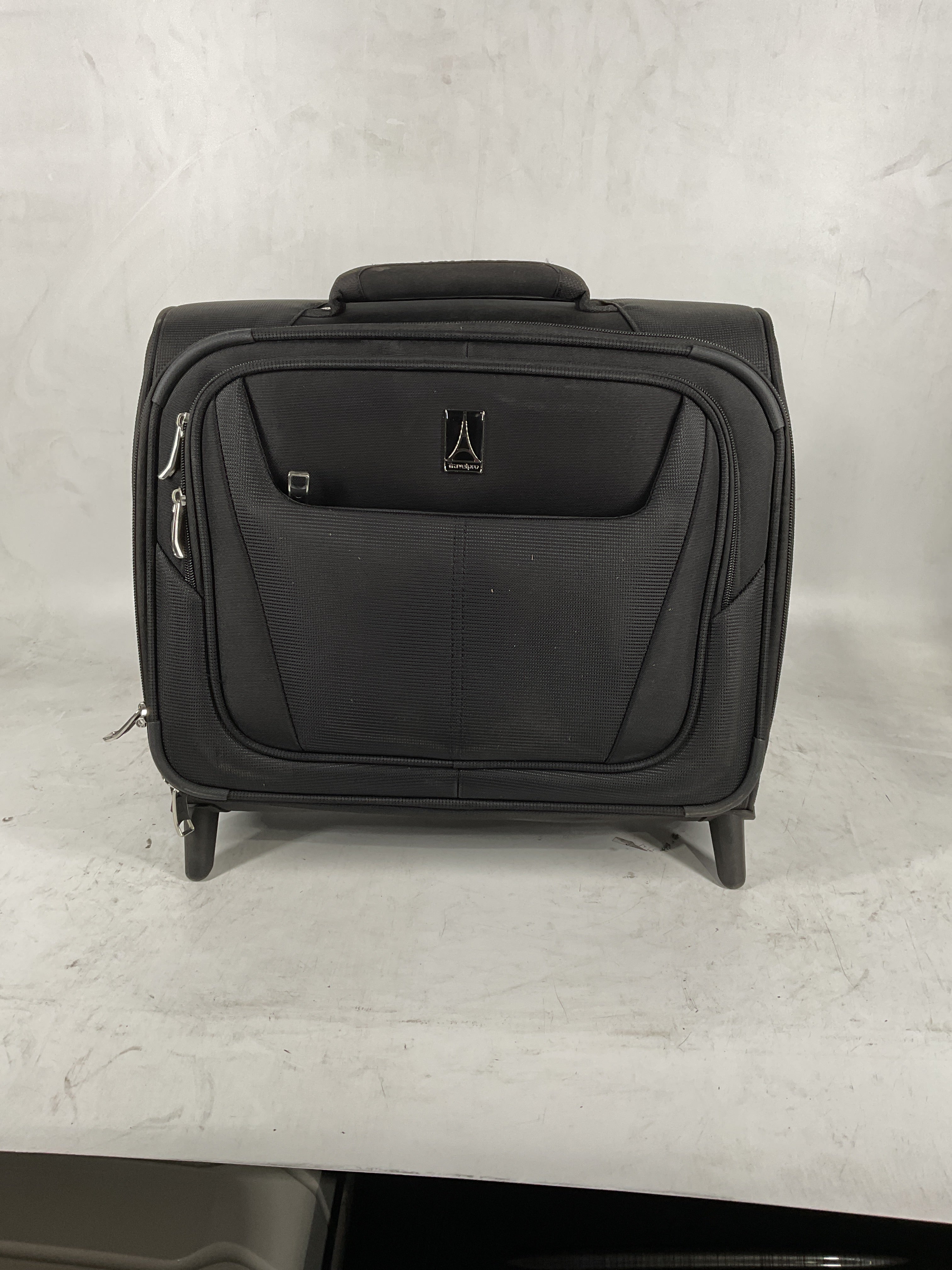 Travelpro Maxlite 5 Softside Lightweight Rolling Underseat Tote Upright 2 Wheel Bag, Men and Women Black 16 Inch U20