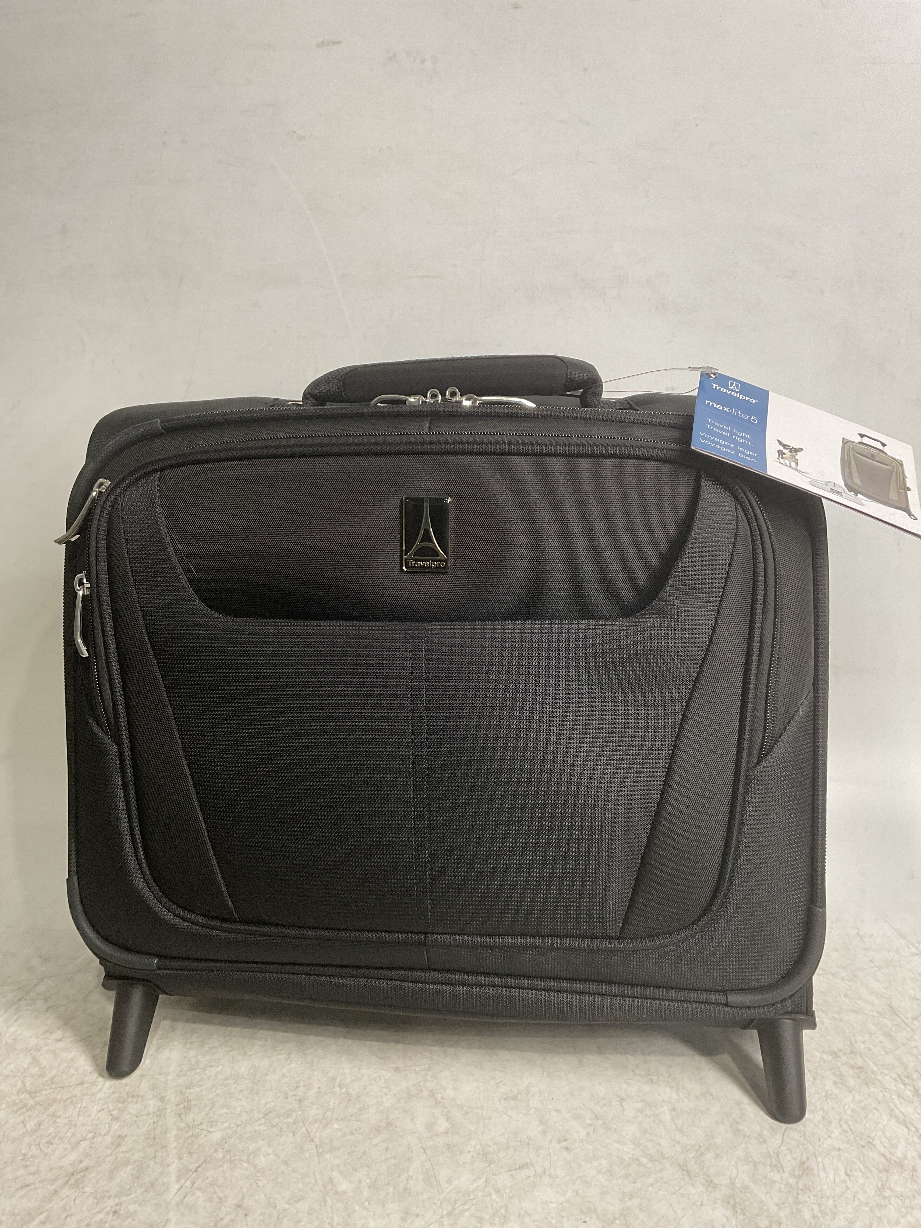 Travelpro Maxlite 5 Softside Lightweight Rolling Underseat Tote Upright 2 Wheel Bag, Men and Women ( Black , 16-Inch ) Black 16 Inch U29