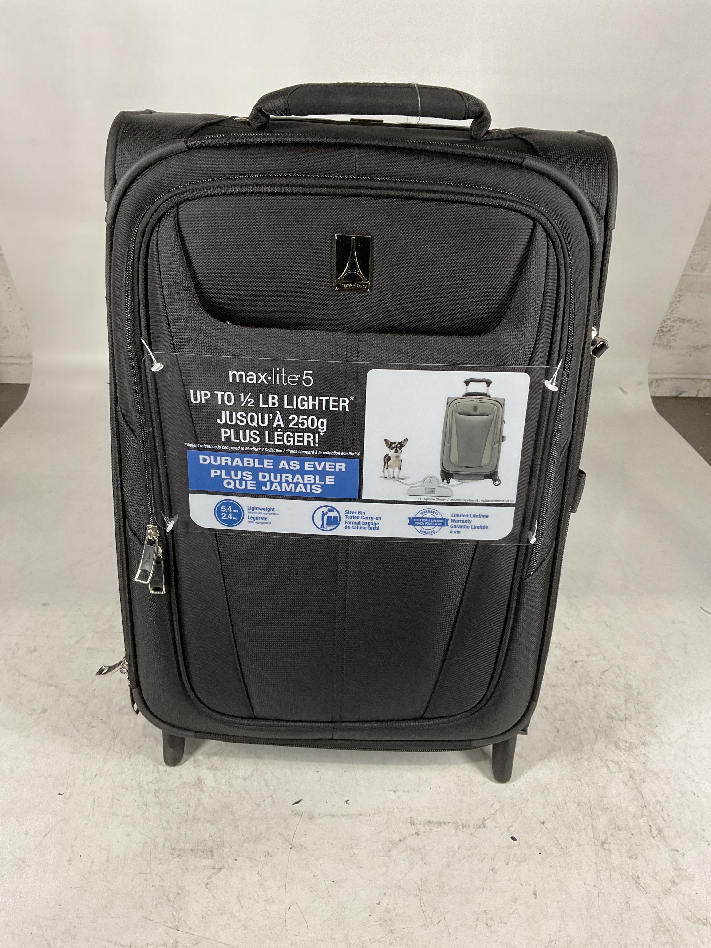 Travelpro Maxlite 5 Softside Expandable Upright 2 Wheel Luggage, Lightweight Suitcase, Men and Women U13
