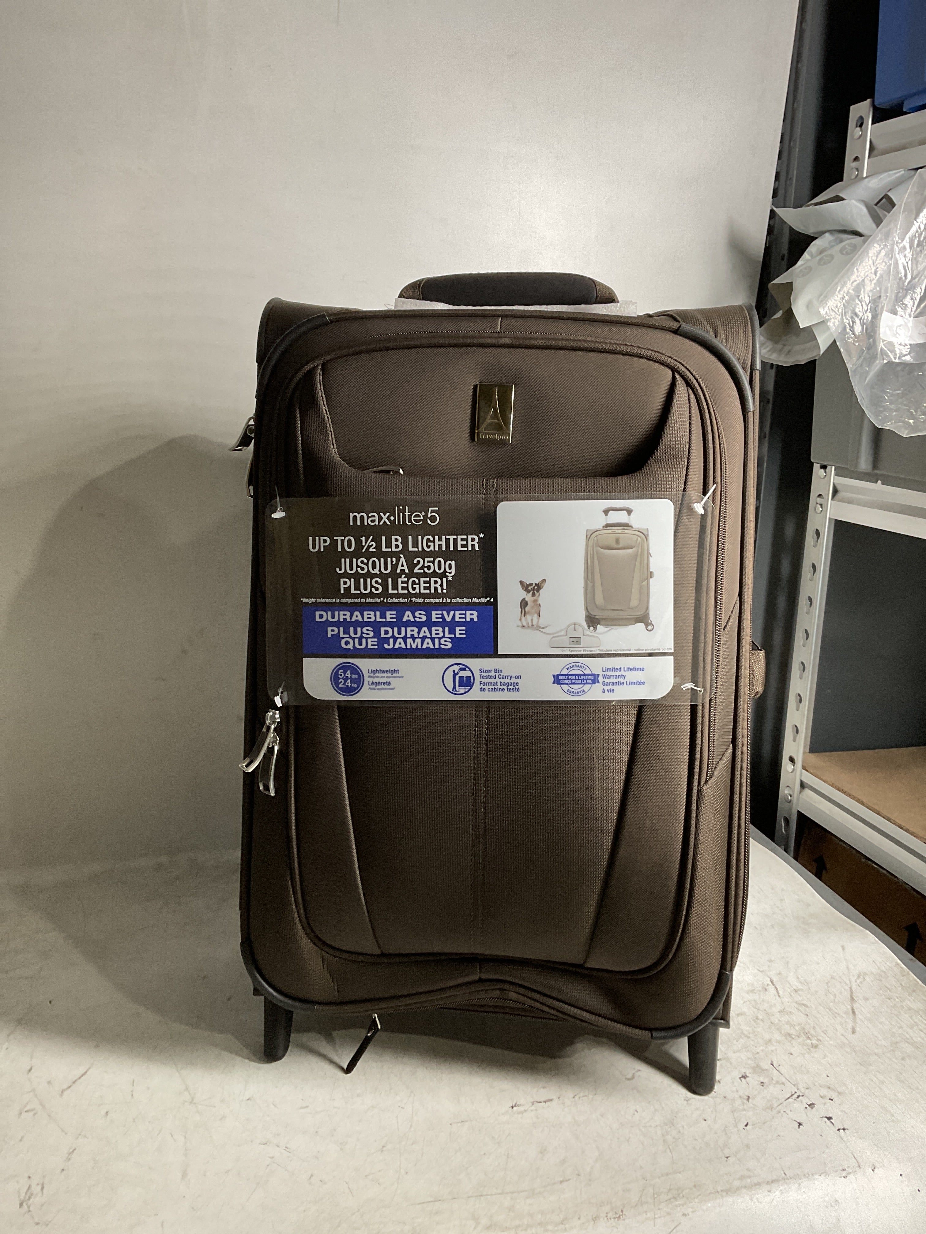 Travelpro Maxlite 5 Softside Expandable Upright 2 Wheel Luggage, Lightweight Suitcase, Men and Women ( Mocha , Carry-on 22-Inch ) Mocha Carry On 22 Inch U20