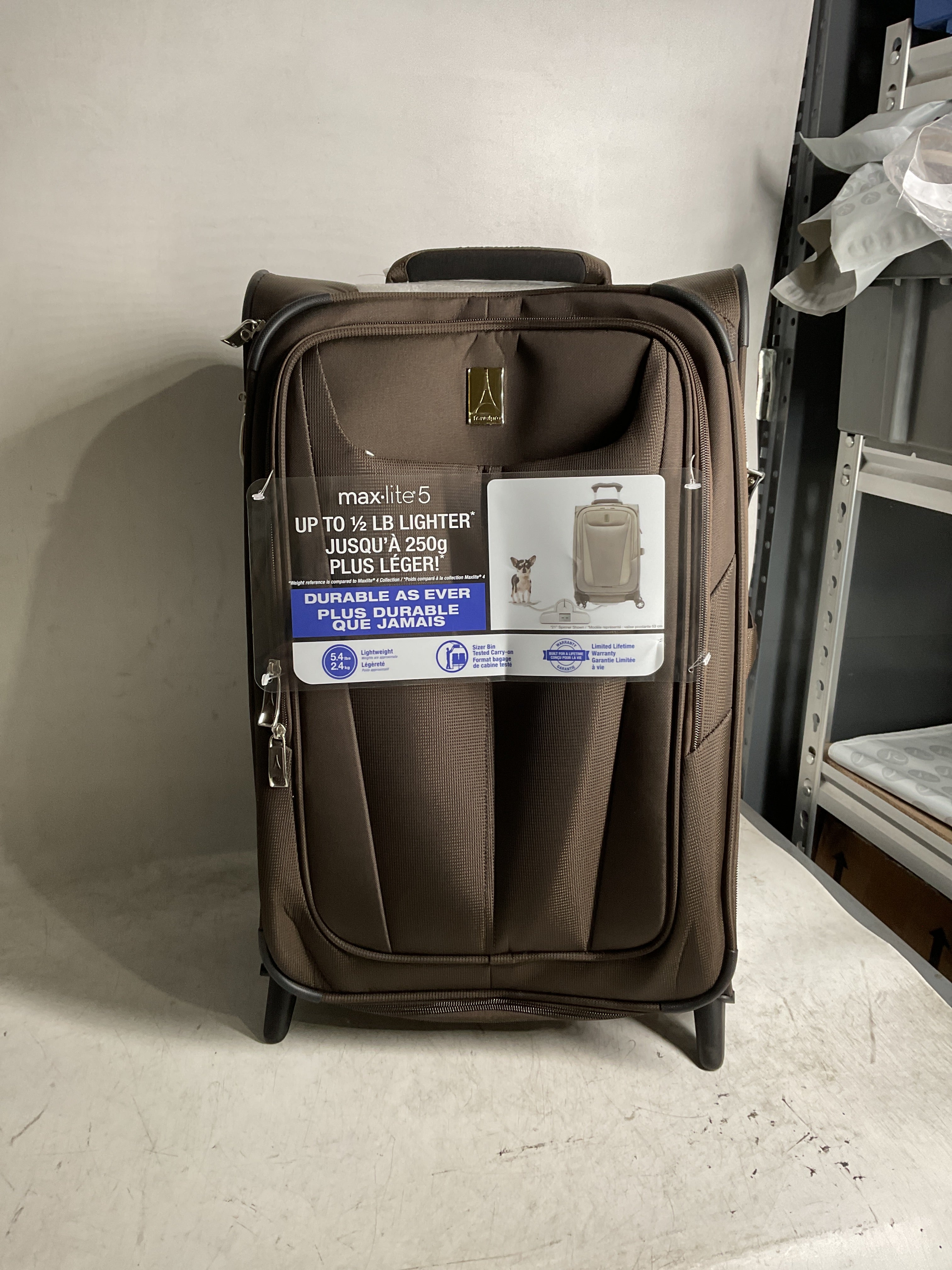 Travelpro Maxlite 5 Softside Expandable Upright 2 Wheel Luggage, Lightweight Suitcase, Men and Women ( Mocha , Carry-on 22-Inch ) Mocha Carry On 22 Inch U21