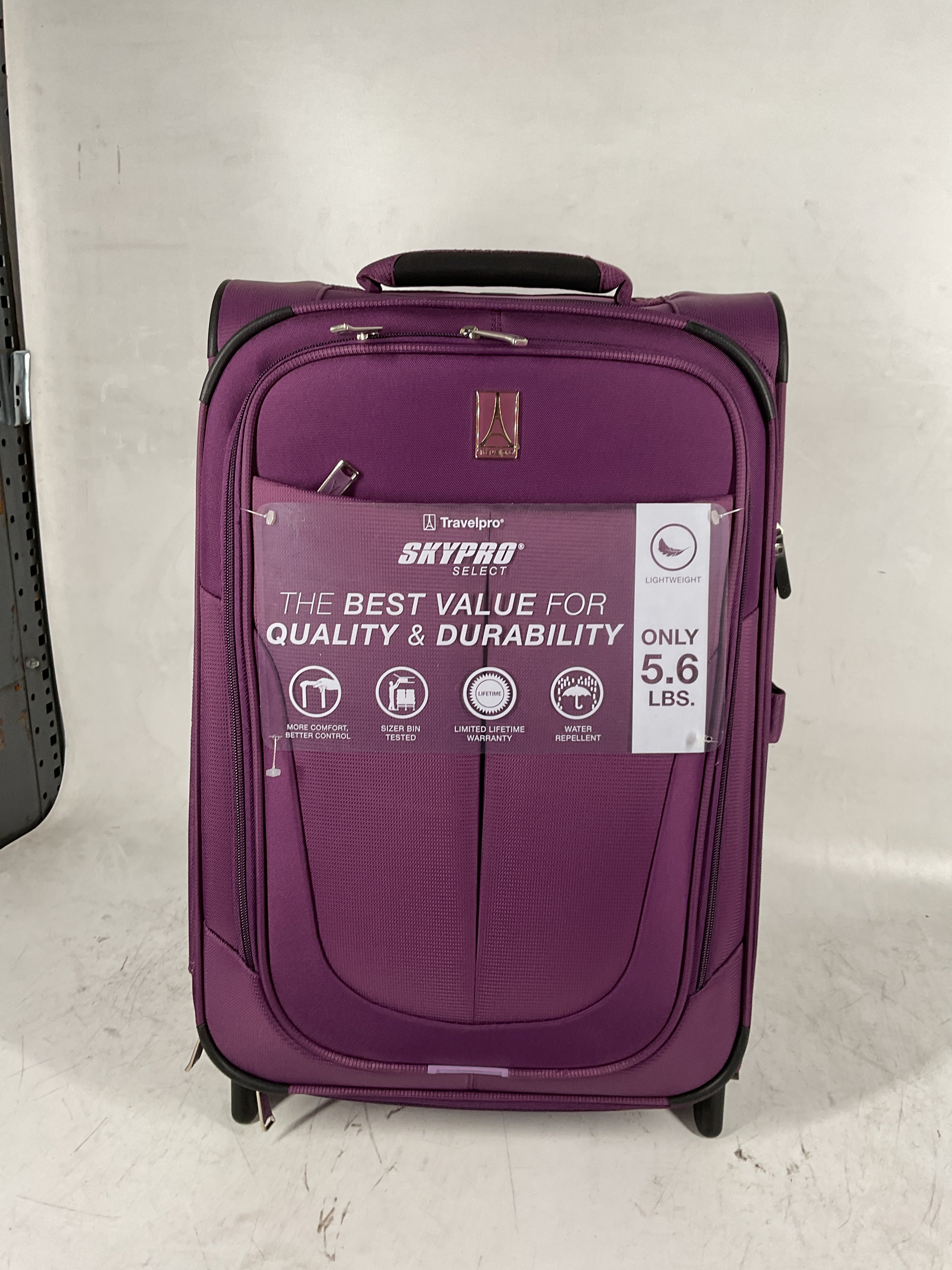 Travelpro Maxlite 5 Softside Expandable Upright 2 Wheel Luggage, Lightweight Suitcase, Men and Women Imperial Purple Carry On 22 Inch U8