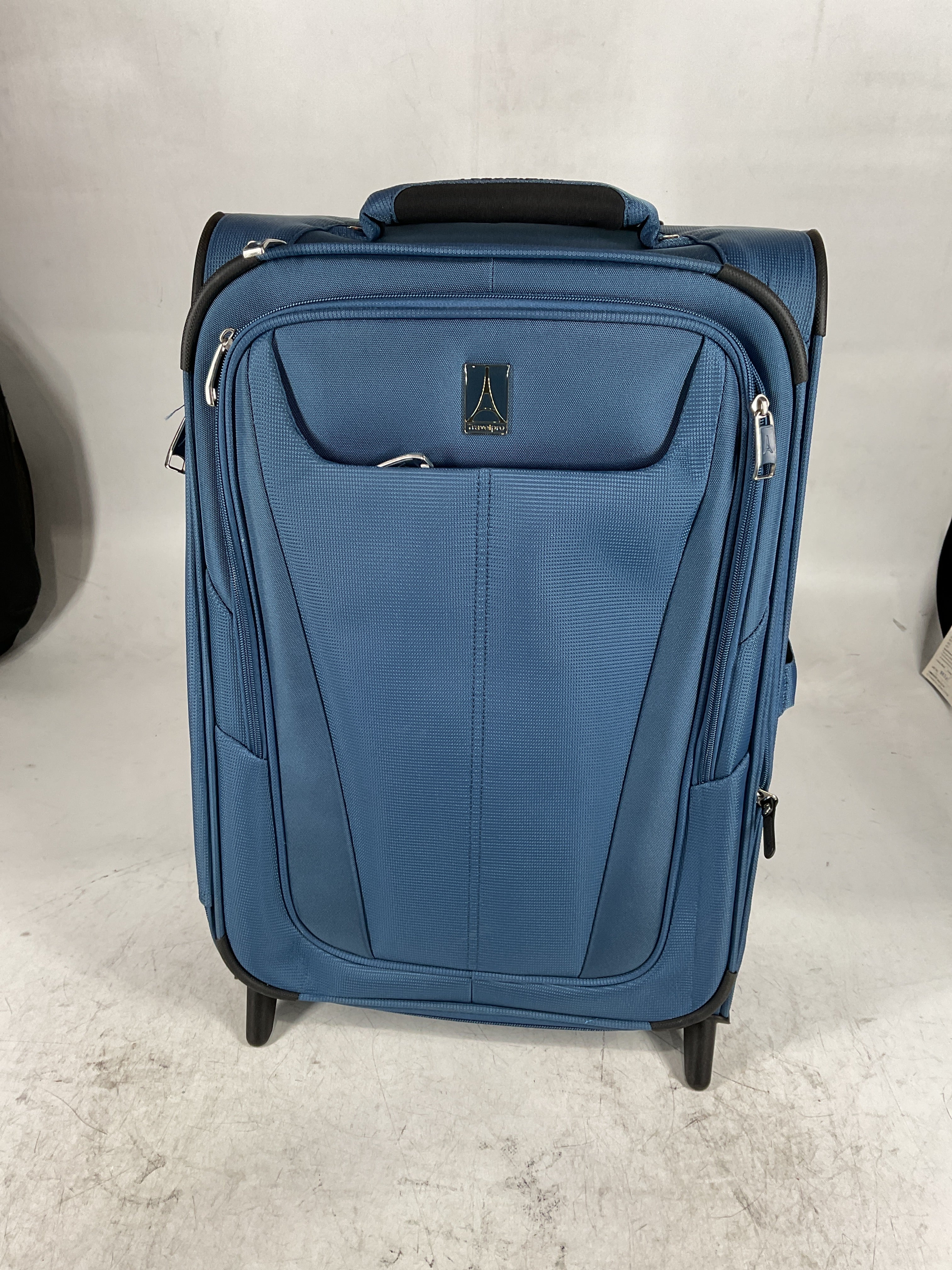 Travelpro Maxlite 5 Softside Expandable Upright 2 Wheel Luggage, Lightweight Suitcase, Men and Women Ensign Blue Carry On 22 Inch U12