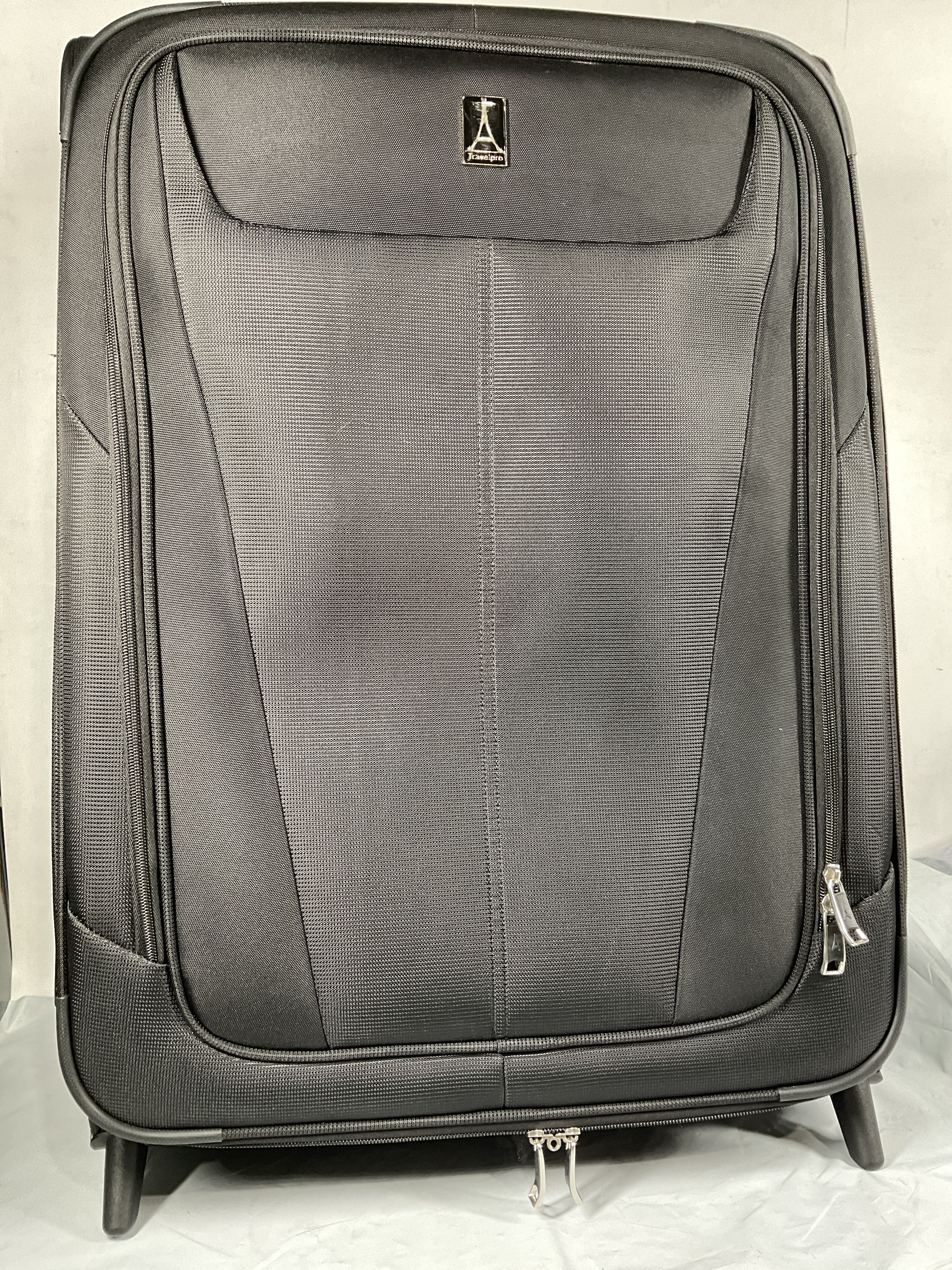 Travelpro Maxlite 5 Softside Expandable Upright 2 Wheel Luggage, Lightweight Suitcase, Men and Women ( Black , Checked-Medium 26-Inch ) Black Checked Medium 26 Inch U10