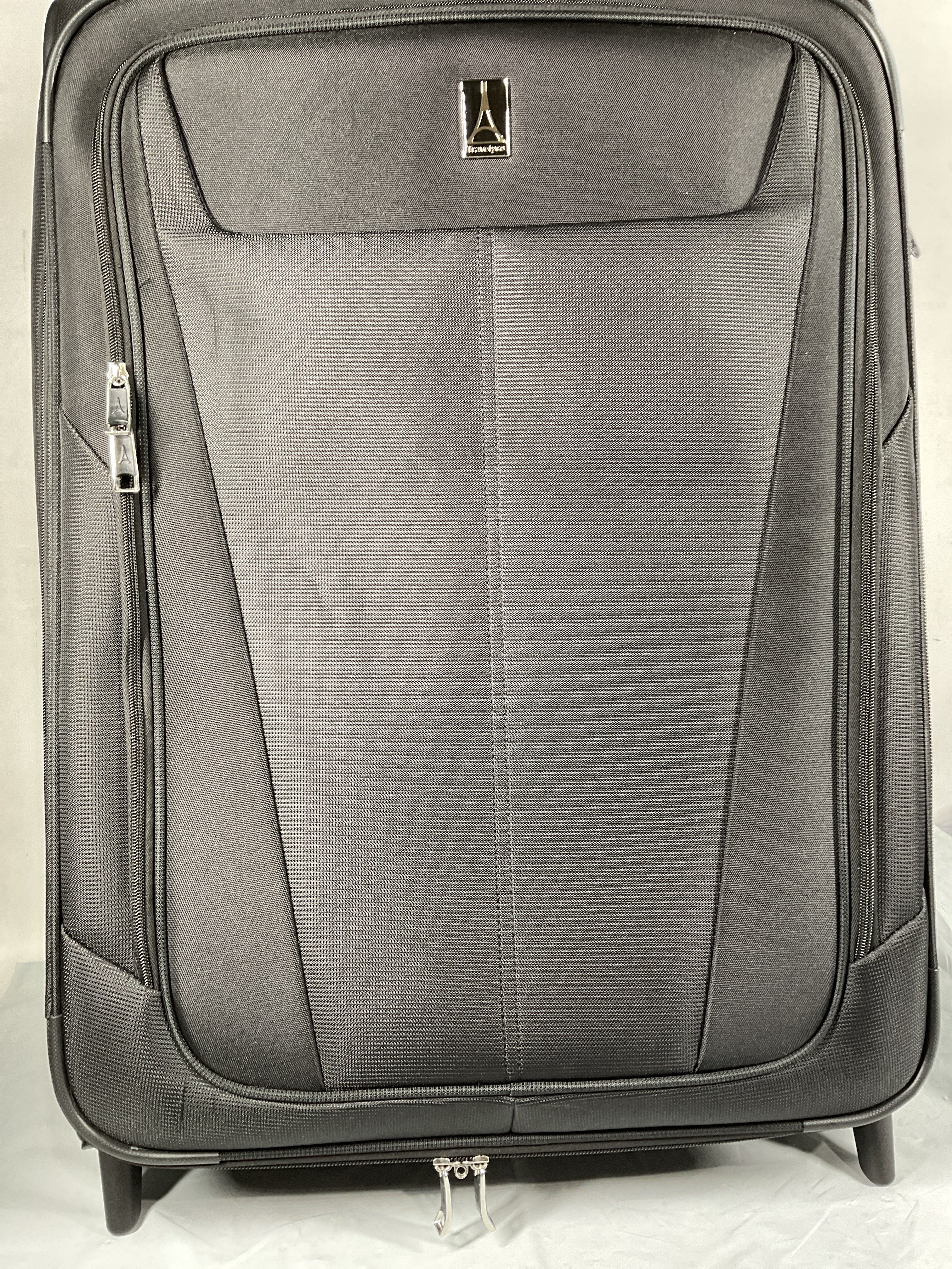 Travelpro Maxlite 5 Softside Expandable Upright 2 Wheel Luggage, Lightweight Suitcase, Men and Women ( Black , Checked-Medium 26-Inch ) Black Checked Medium 26 Inch U11
