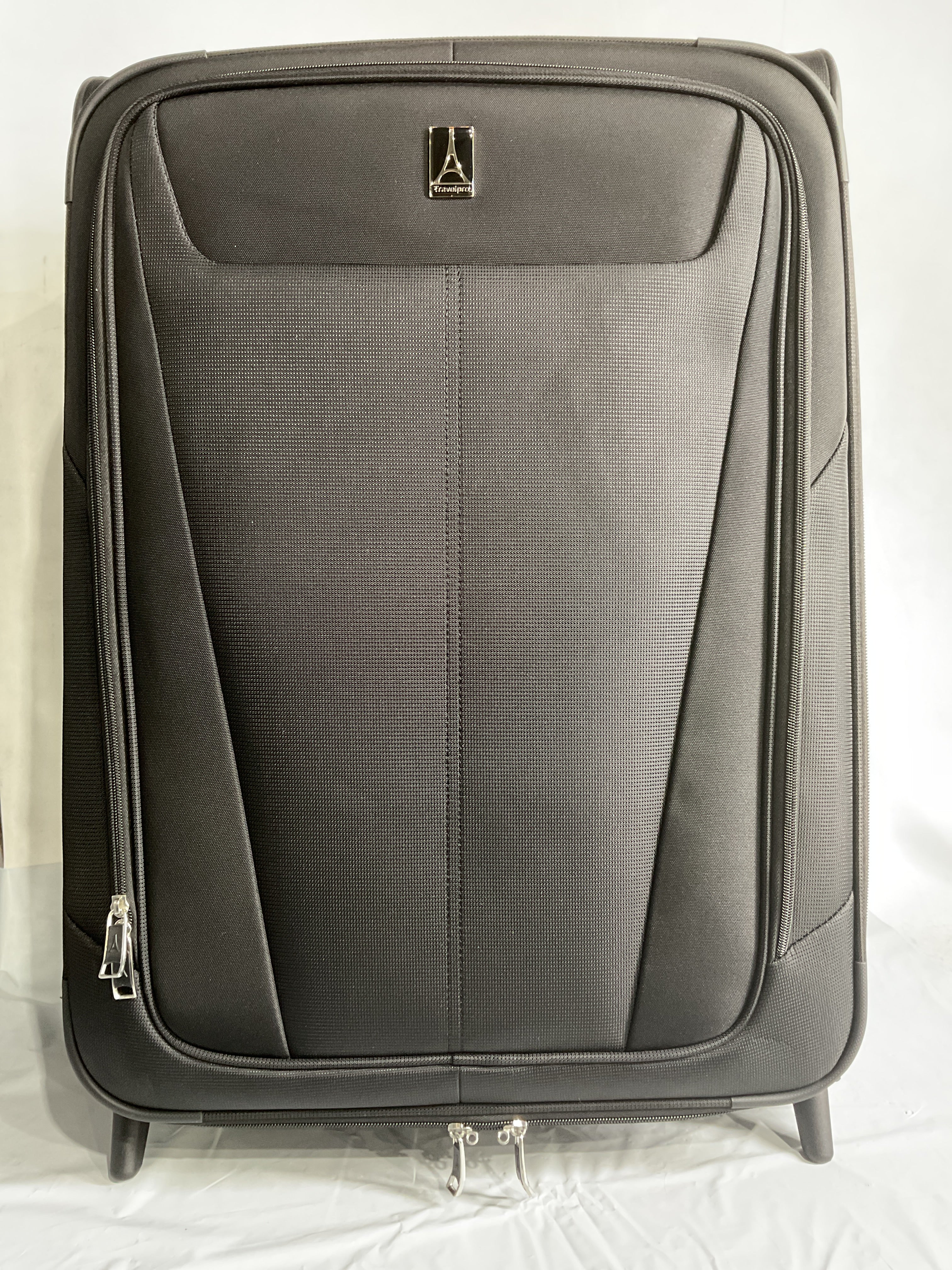 Travelpro Maxlite 5 Softside Expandable Upright 2 Wheel Luggage, Lightweight Suitcase, Men and Women ( Black , Checked-Medium 26-Inch ) Black Checked Medium 26 Inch U9