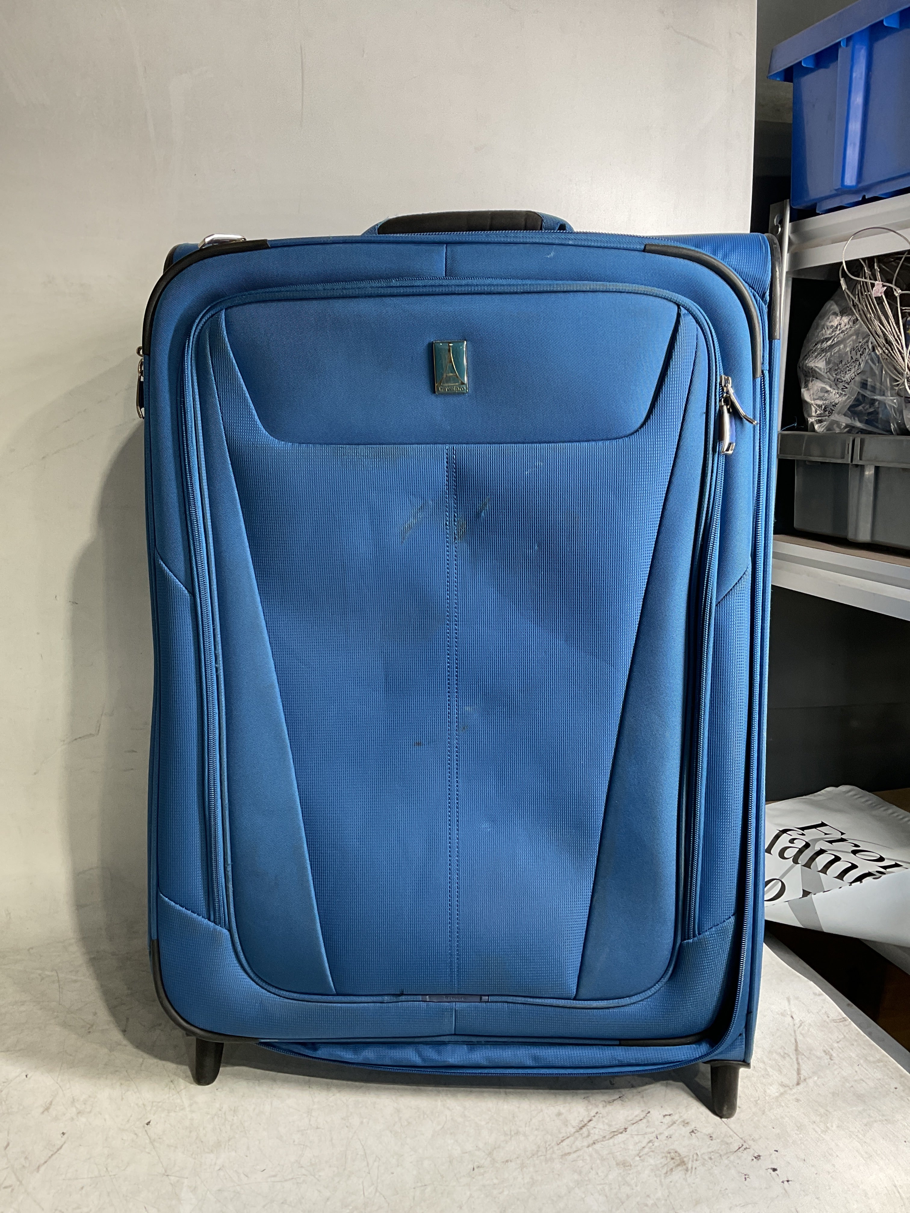Travelpro Maxlite 5 Softside Expandable Upright 2 Wheel Luggage, Lightweight Suitcase, Men and Women ( Ensign Blue , Checked-Medium 26-Inch ) Ensign Blue Checked Medium 26 Inch U14