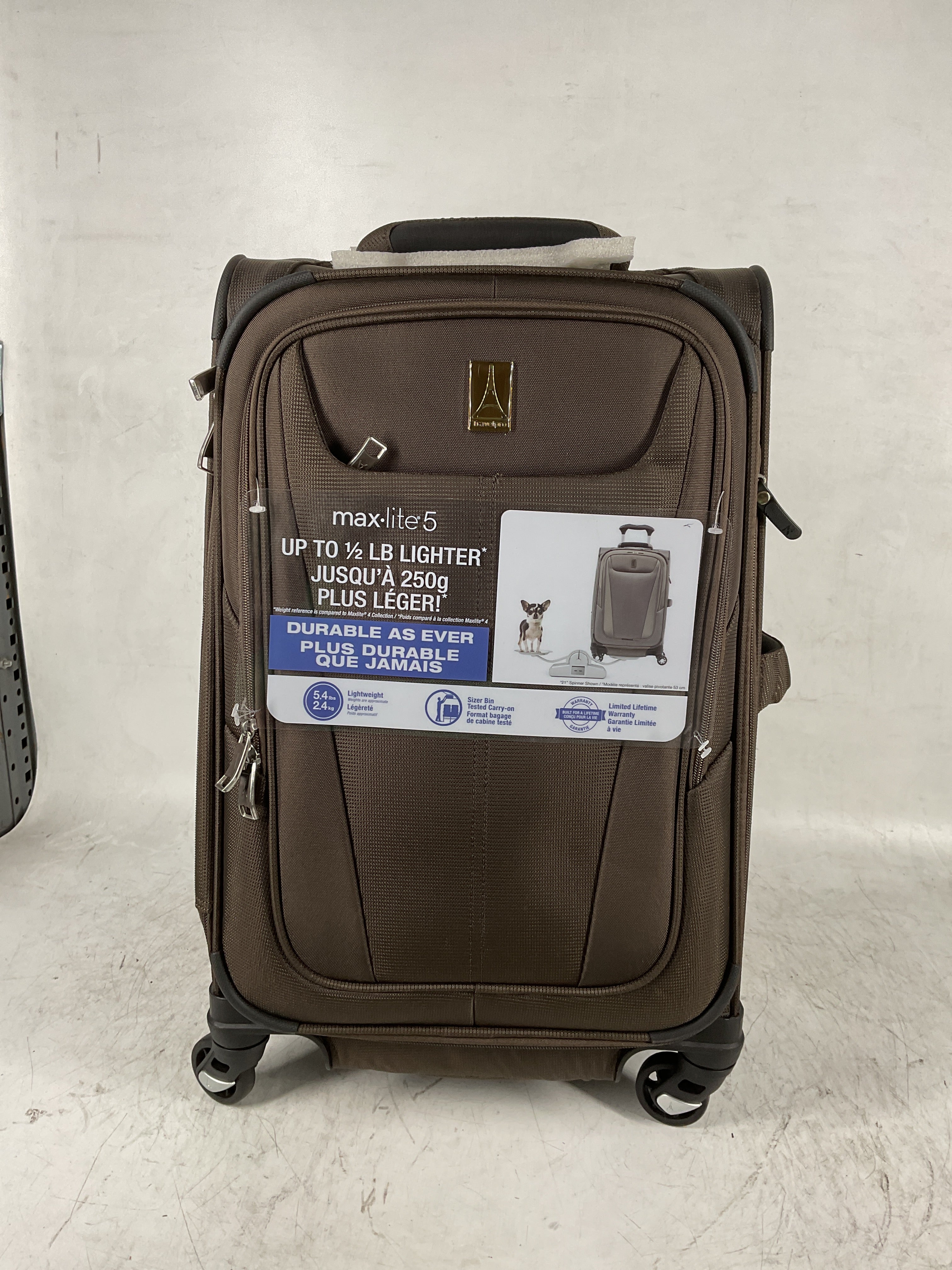 Travelpro Maxlite 5 Softside Expandable Luggage with 4 Spinner Wheels, Lightweight Suitcase, Men and Women ( Mocha , Carry-on 21-Inch ) Mocha Carry On 21 Inch U20