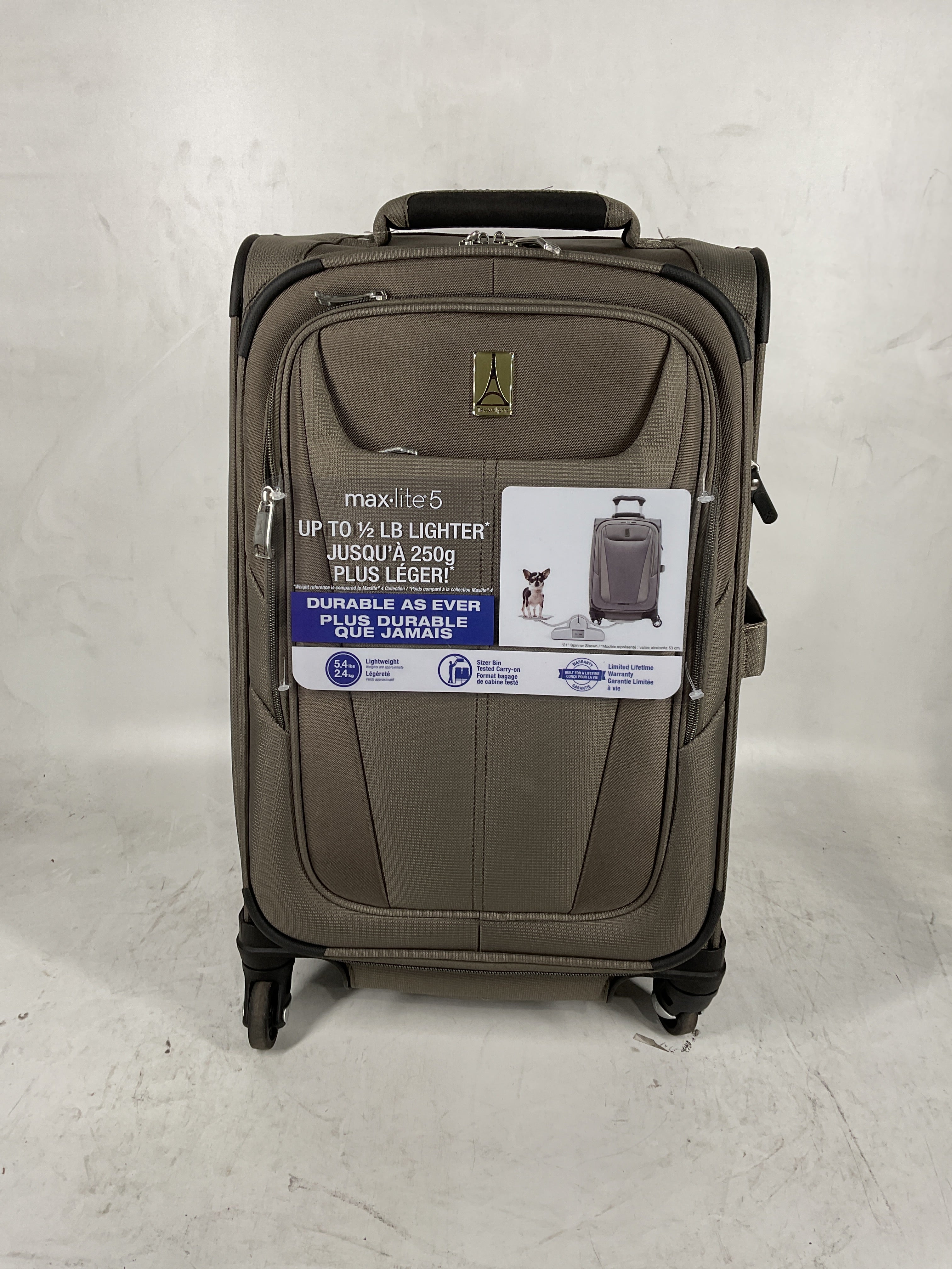 Travelpro Maxlite 5 Softside Expandable Luggage with 4 Spinner Wheels, Lightweight Suitcase, Men and Women Slate Green Carry On 21 Inch U13