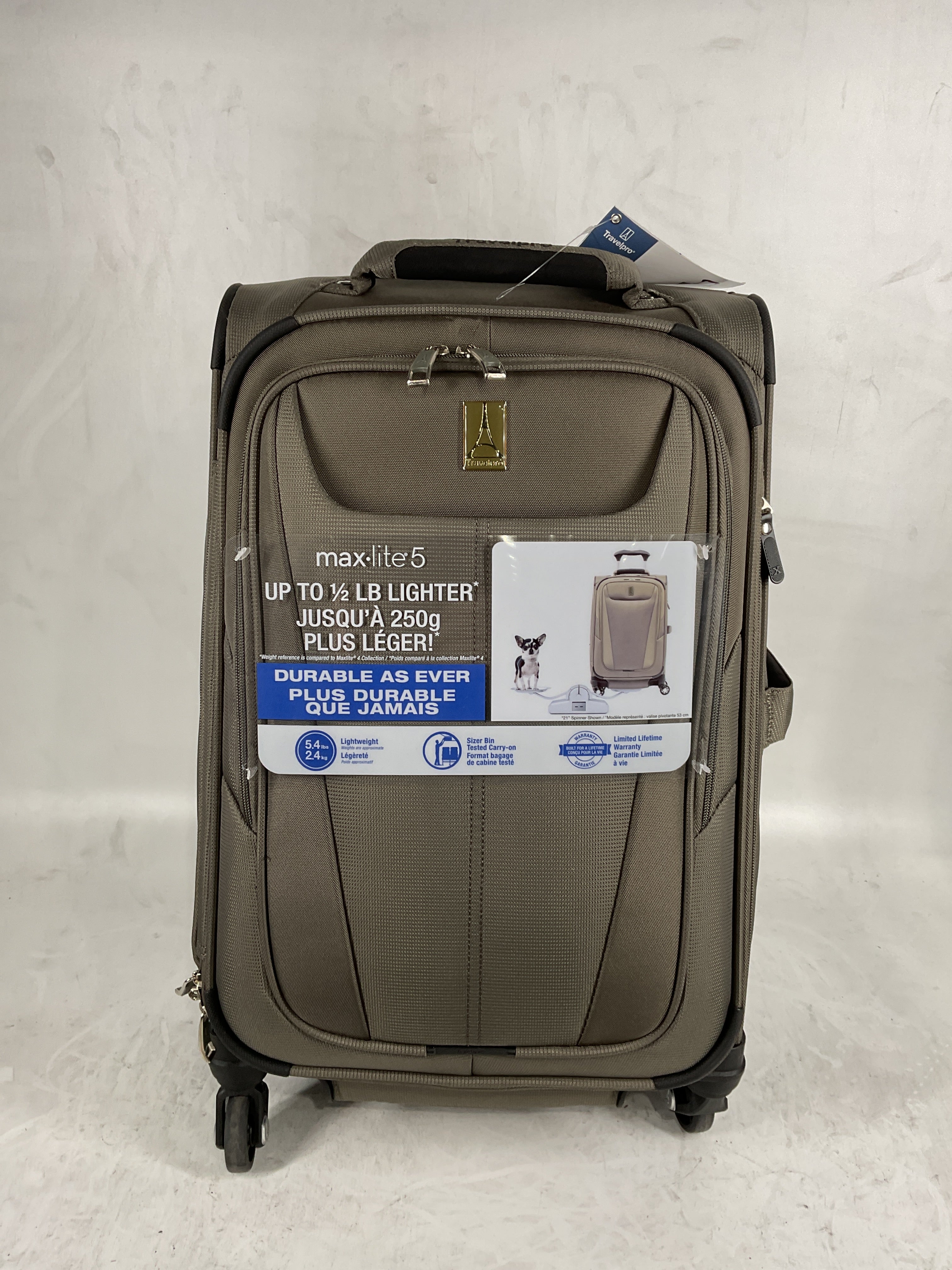 Travelpro Maxlite 5 Softside Expandable Luggage with 4 Spinner Wheels, Lightweight Suitcase, Men and Women Slate Green Carry On 21 Inch U8