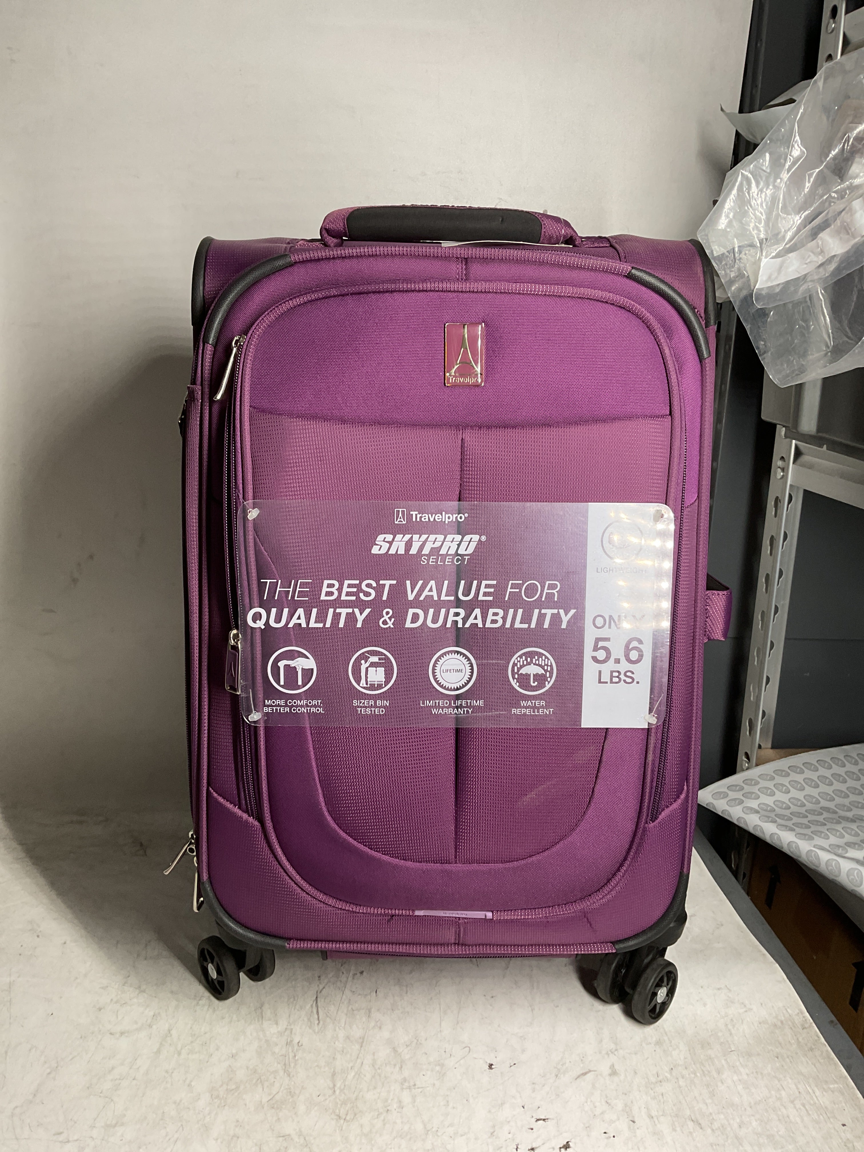Travelpro Maxlite 5 Softside Expandable Luggage with 4 Spinner Wheels, Lightweight Suitcase, Men and Women ( Imperial Purple , Carry-on 21-Inch ) Imperial Purple Carry On 21 Inch U5