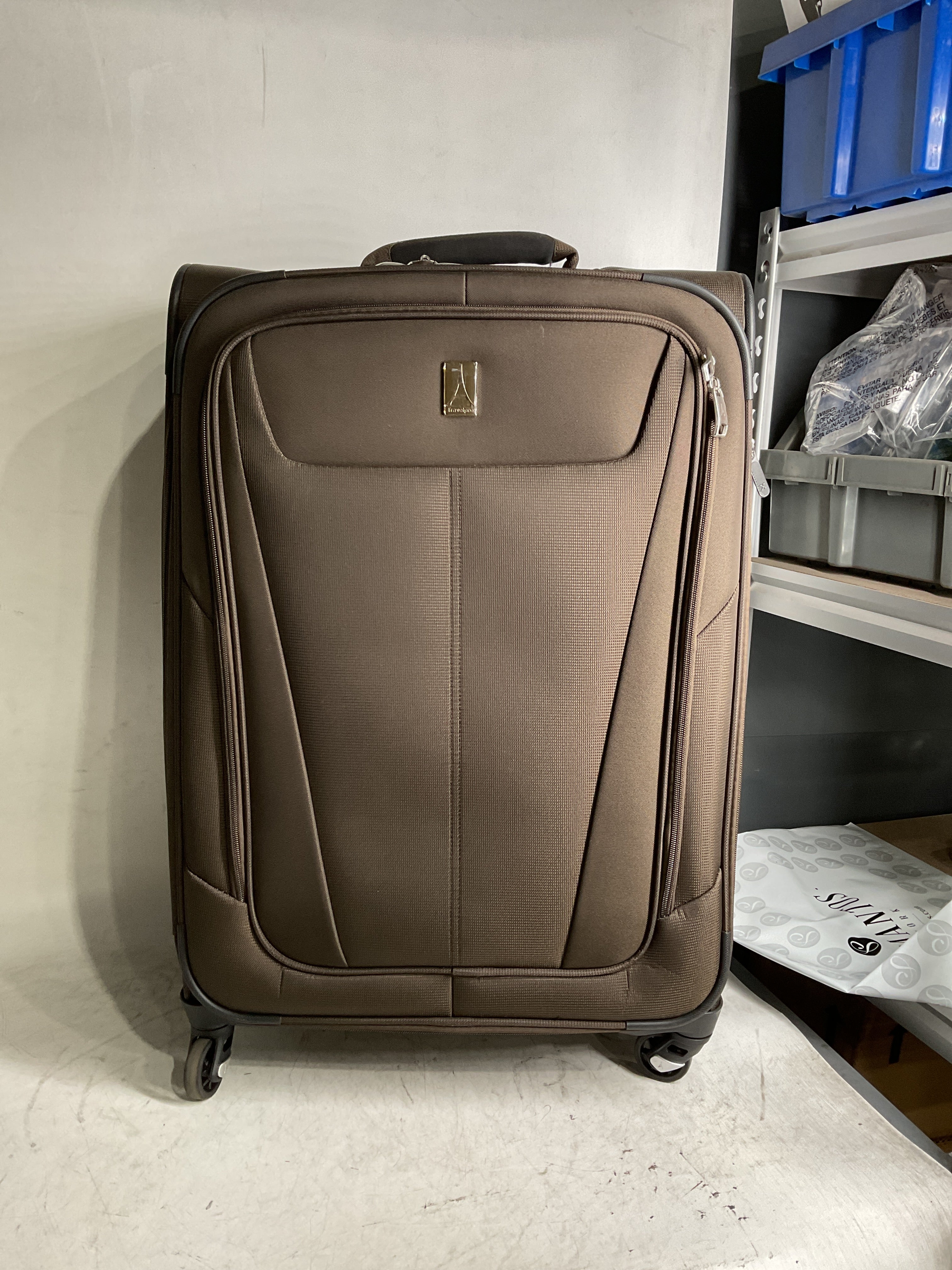 Travelpro Maxlite 5 Softside Expandable Luggage with 4 Spinner Wheels, Lightweight Suitcase, Men and Women ( Mocha , Checked-Medium 25-Inch ) Mocha Checked Medium 25 Inch U18