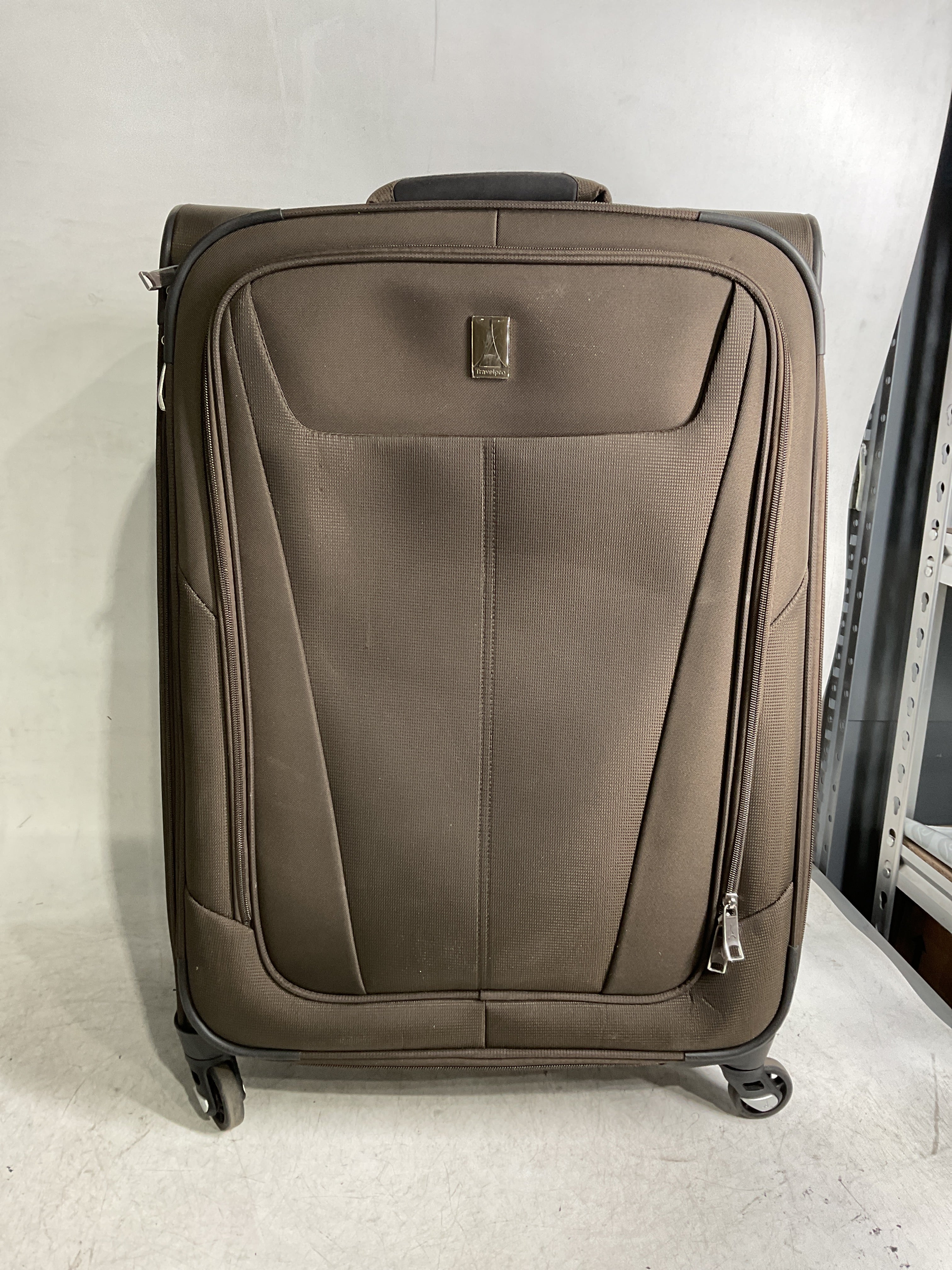 Travelpro Maxlite 5 Softside Expandable Luggage with 4 Spinner Wheels, Lightweight Suitcase, Men and Women ( Mocha , Checked-Medium 25-Inch ) Mocha Checked Medium 25 Inch U19