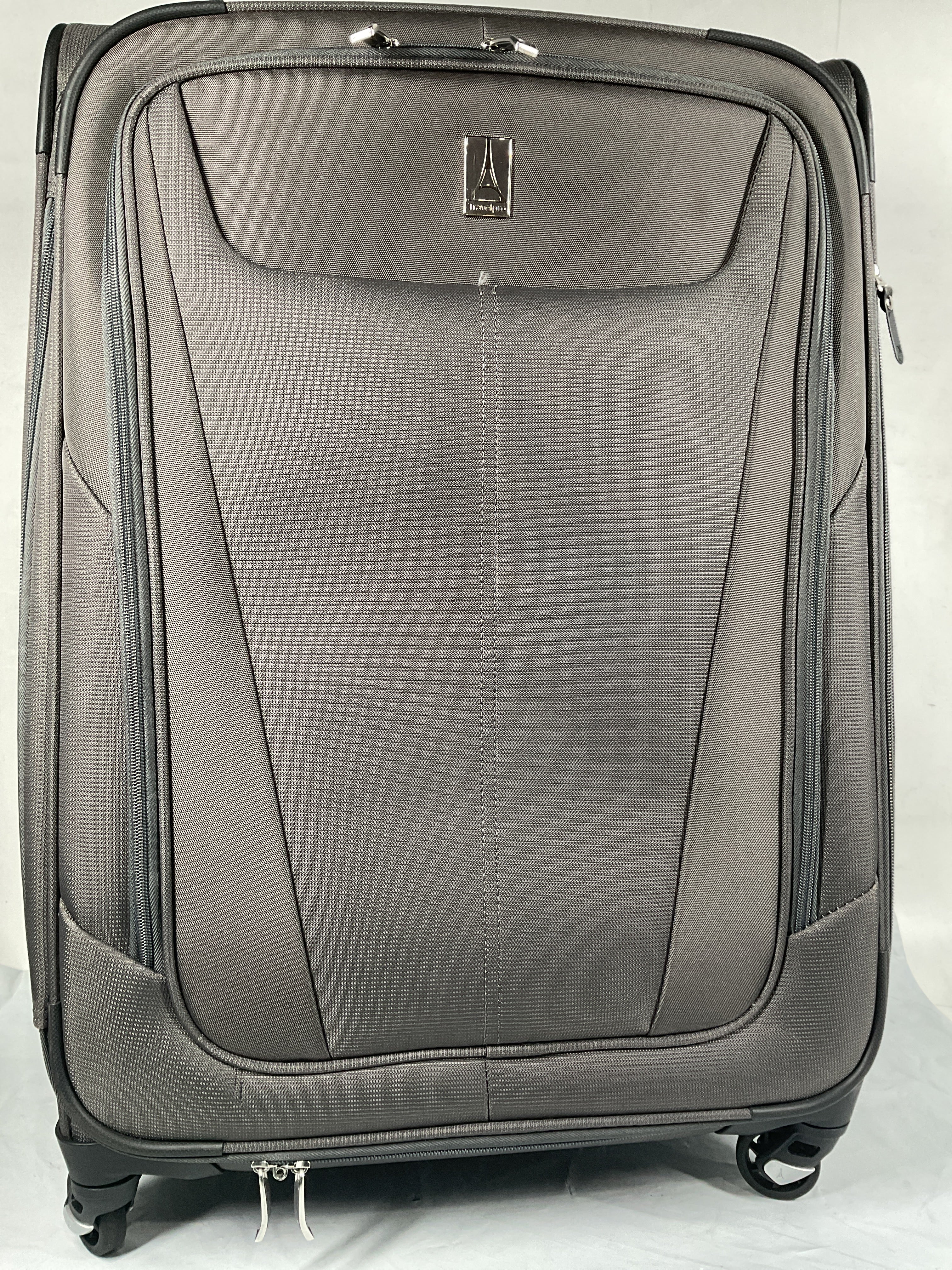 Travelpro Maxlite 5 Softside Expandable Luggage with 4 Spinner Wheels, Lightweight Suitcase, Men and Women ( Shadow Grey , Checked-Medium 25-Inch ) Shadow Grey Checked Medium 25 Inch U9