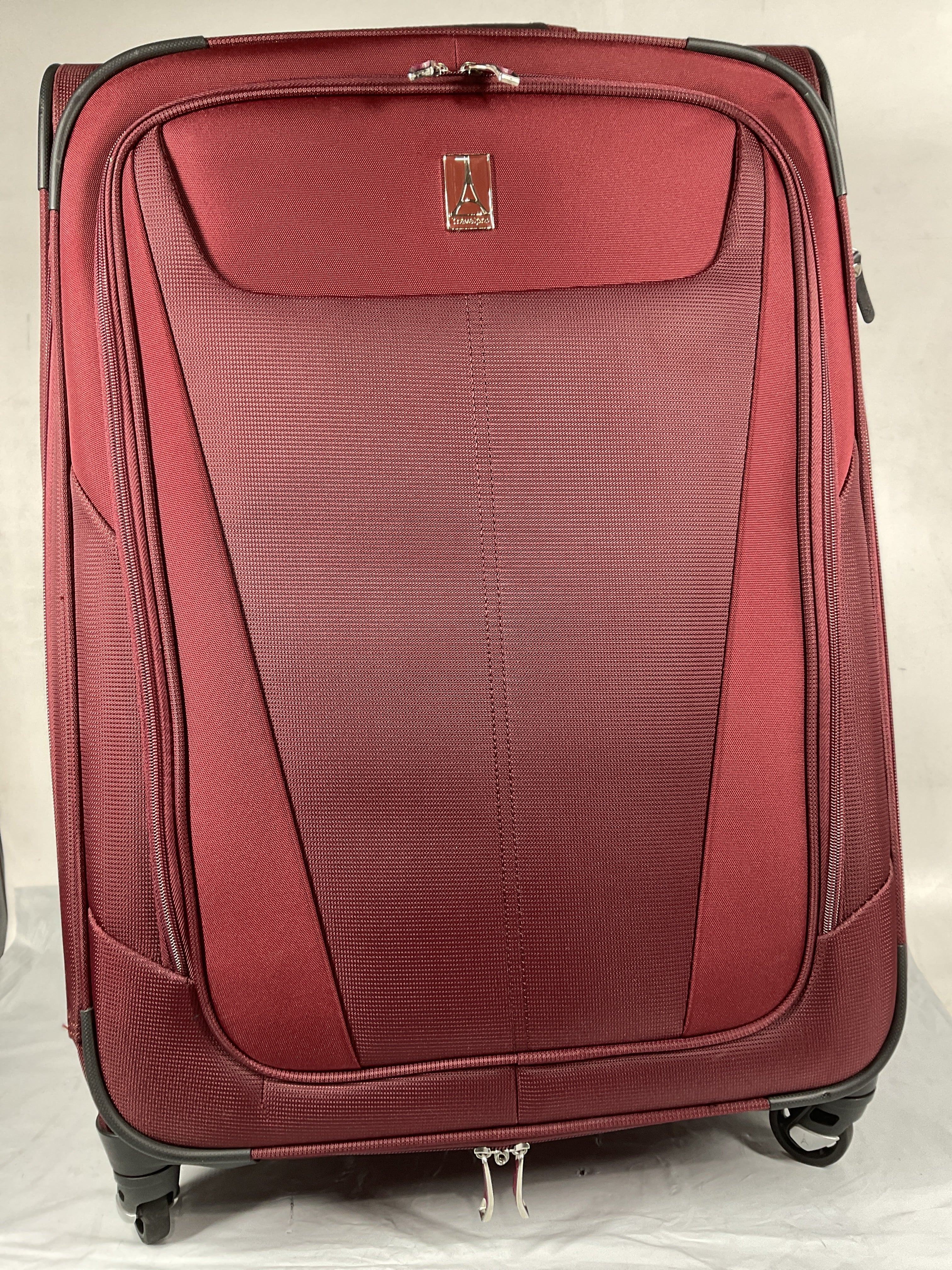 Travelpro Maxlite 5 Softside Expandable Luggage with 4 Spinner Wheels, Lightweight Suitcase, Men and Women ( Burgundy , Checked-Medium 25-Inch ) Burgundy Checked Medium 25 Inch U20