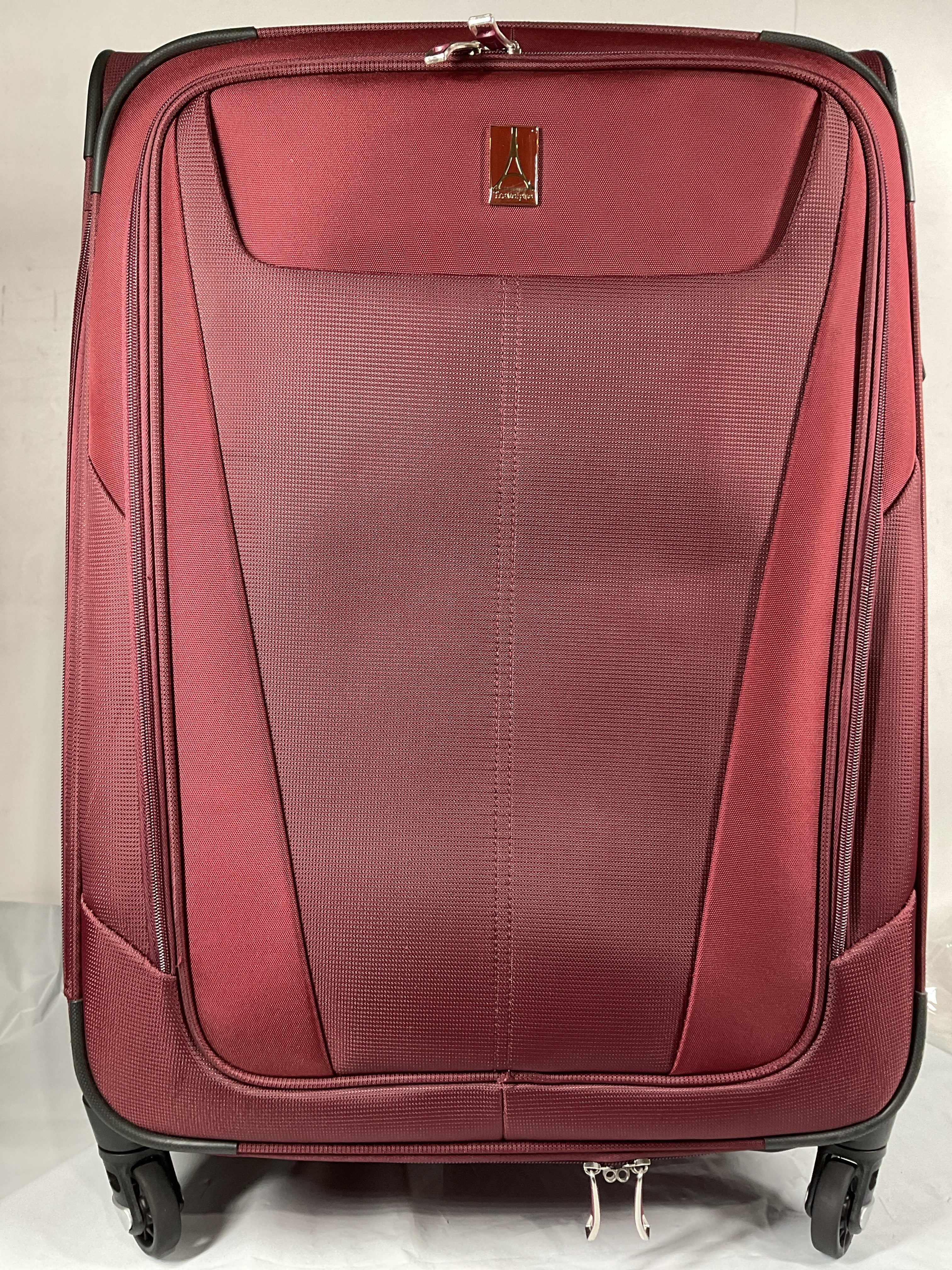 Travelpro Maxlite 5 Softside Expandable Luggage with 4 Spinner Wheels, Lightweight Suitcase, Men and Women ( Burgundy , Checked-Medium 25-Inch ) Burgundy Checked Medium 25 Inch U23