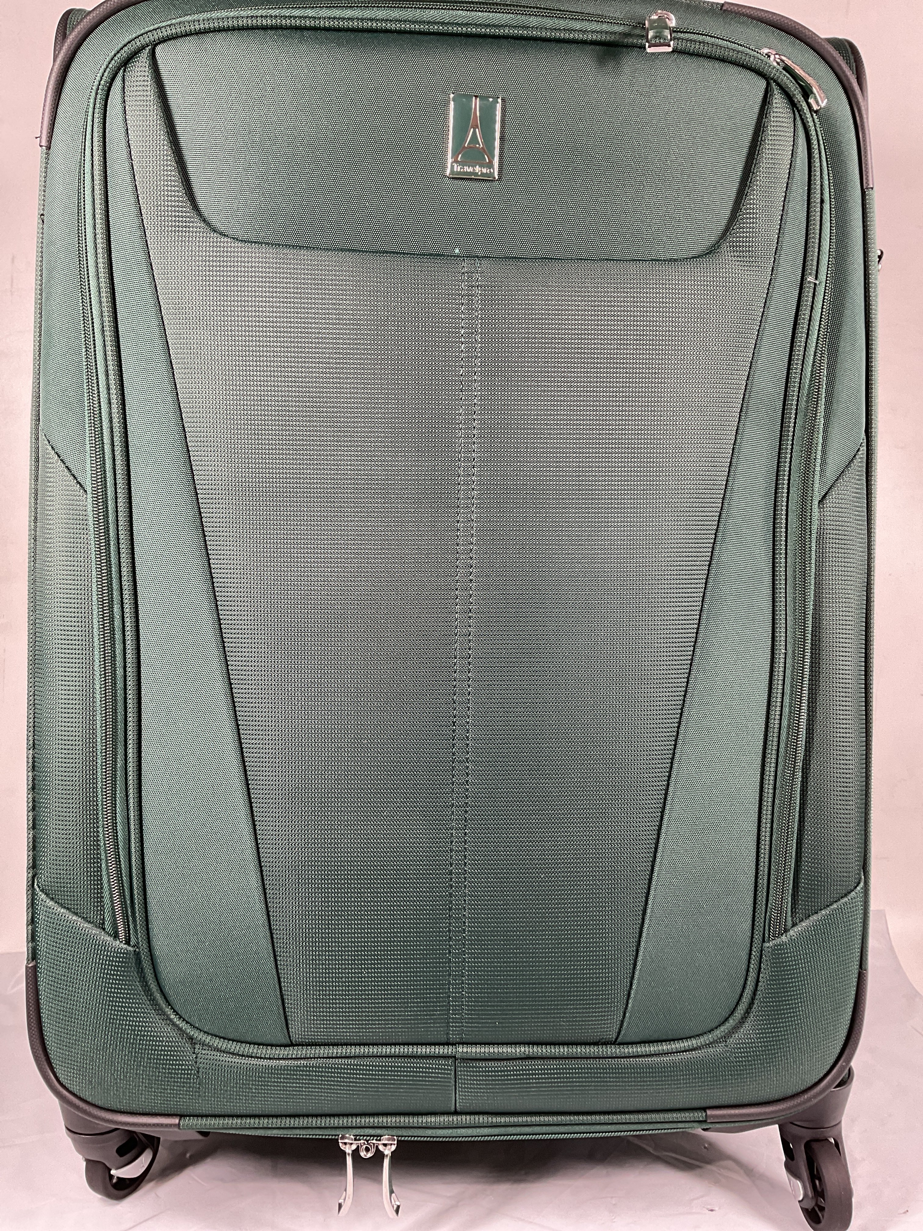 Travelpro Maxlite 5 Softside Expandable Luggage with 4 Spinner Wheels, Lightweight Suitcase, Men and Women ( Green Forest , Checked-Medium 25-Inch ) Green Forest Checked Medium 25 Inch U11