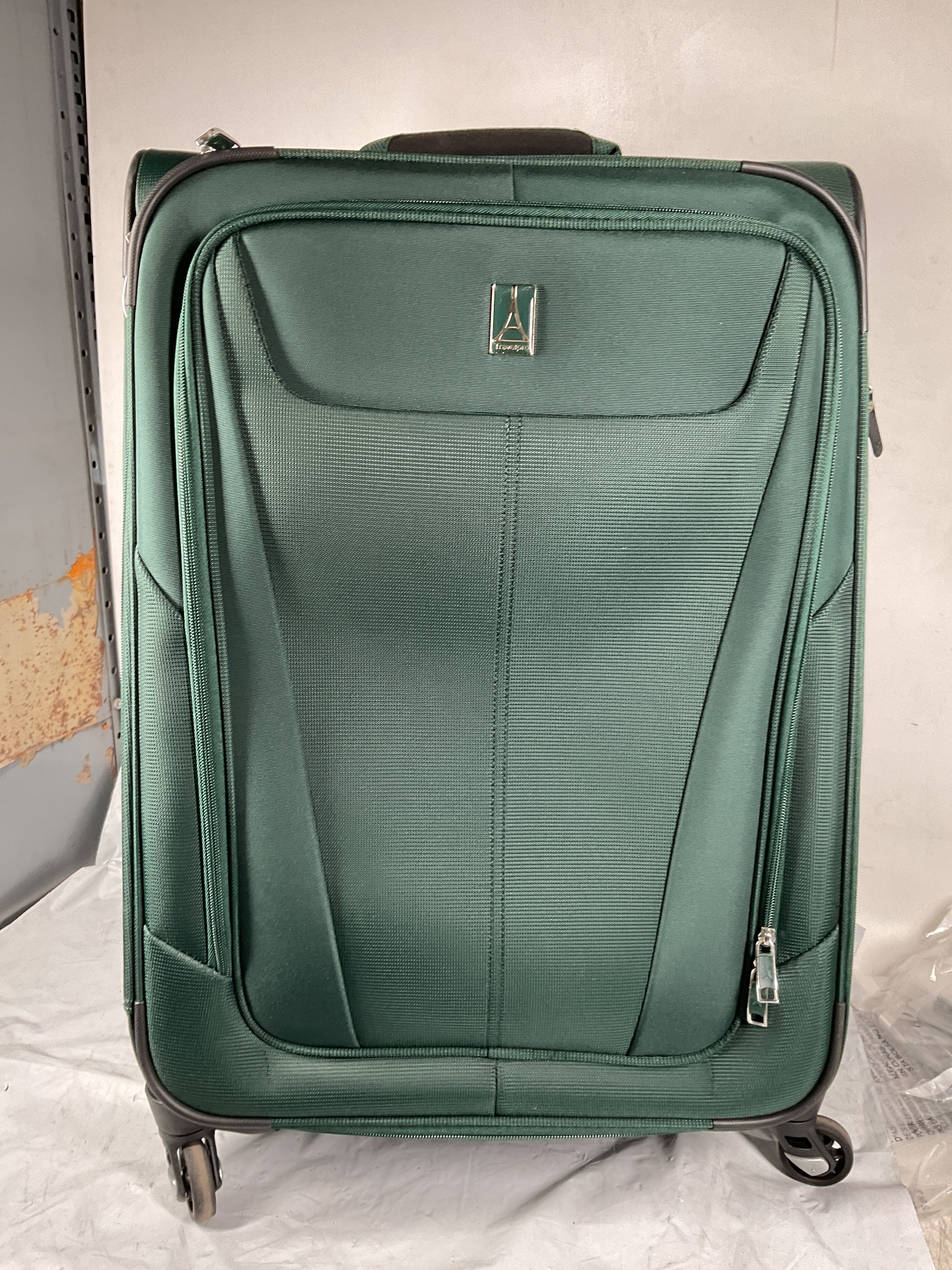 Travelpro Maxlite 5 Softside Expandable Luggage with 4 Spinner Wheels, Lightweight Suitcase, Men and Women ( Green Forest , Checked-Medium 25-Inch ) Green Forest Checked Medium 25 Inch U16