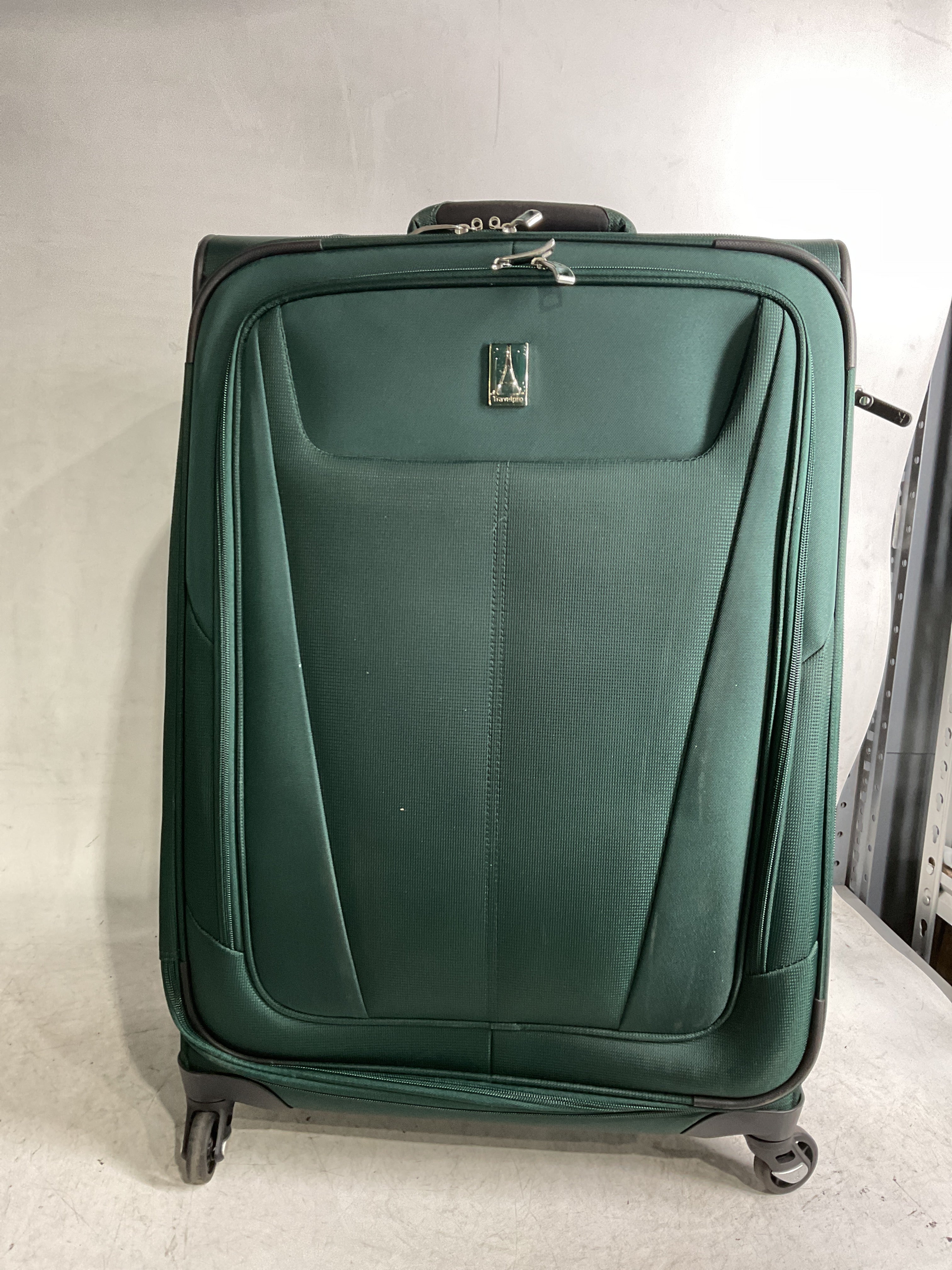 Travelpro Maxlite 5 Softside Expandable Luggage with 4 Spinner Wheels, Lightweight Suitcase, Men and Women ( Green Forest , Checked-Medium 25-Inch ) Green Forest Checked Medium 25 Inch U2