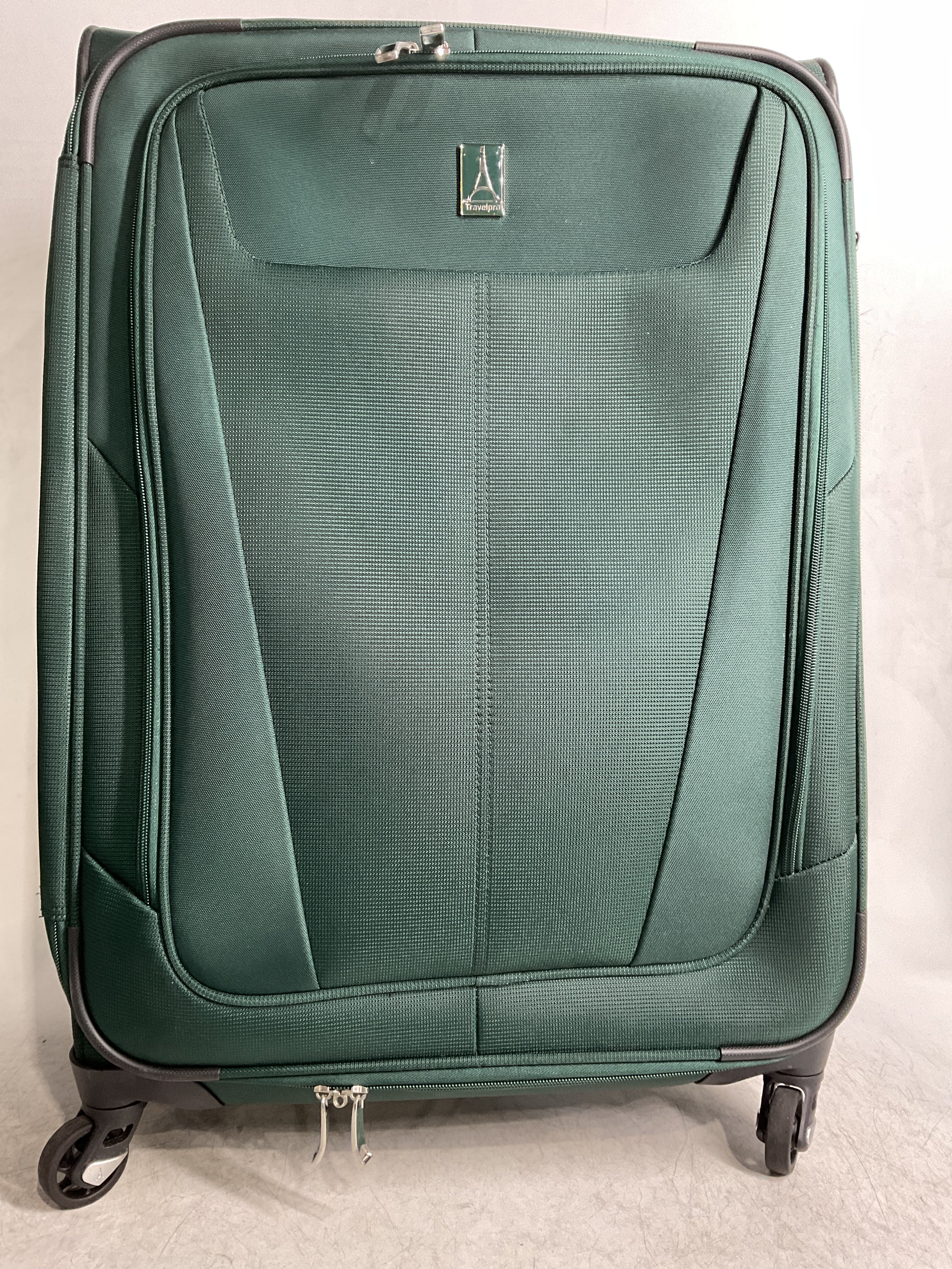 Travelpro Maxlite 5 Softside Expandable Luggage with 4 Spinner Wheels, Lightweight Suitcase, Men and Women ( Green Forest , Checked-Medium 25-Inch ) Green Forest Checked Medium 25 Inch U3