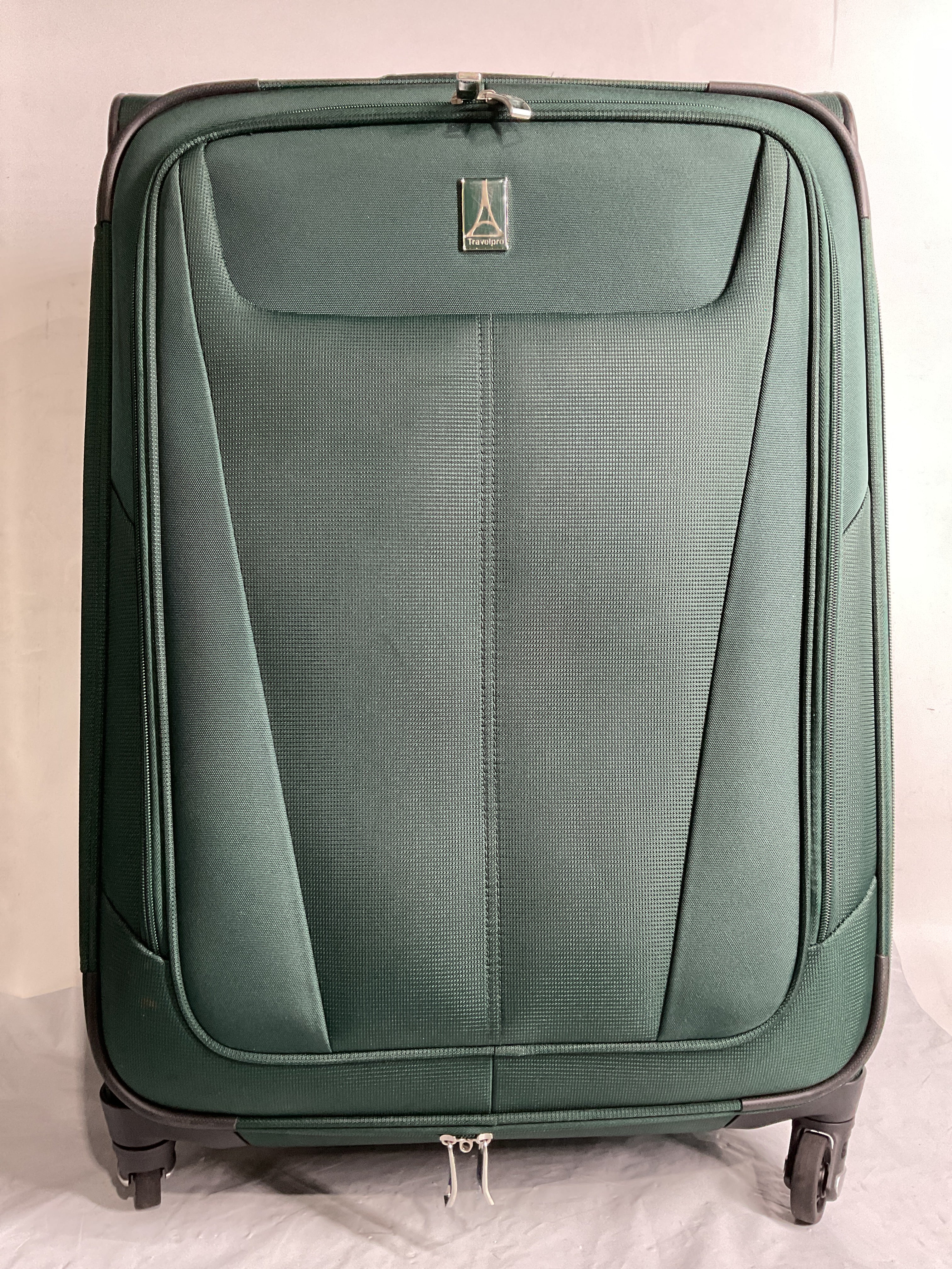 Travelpro Maxlite 5 Softside Expandable Luggage with 4 Spinner Wheels, Lightweight Suitcase, Men and Women ( Green Forest , Checked-Medium 25-Inch ) Green Forest Checked Medium 25 Inch U4