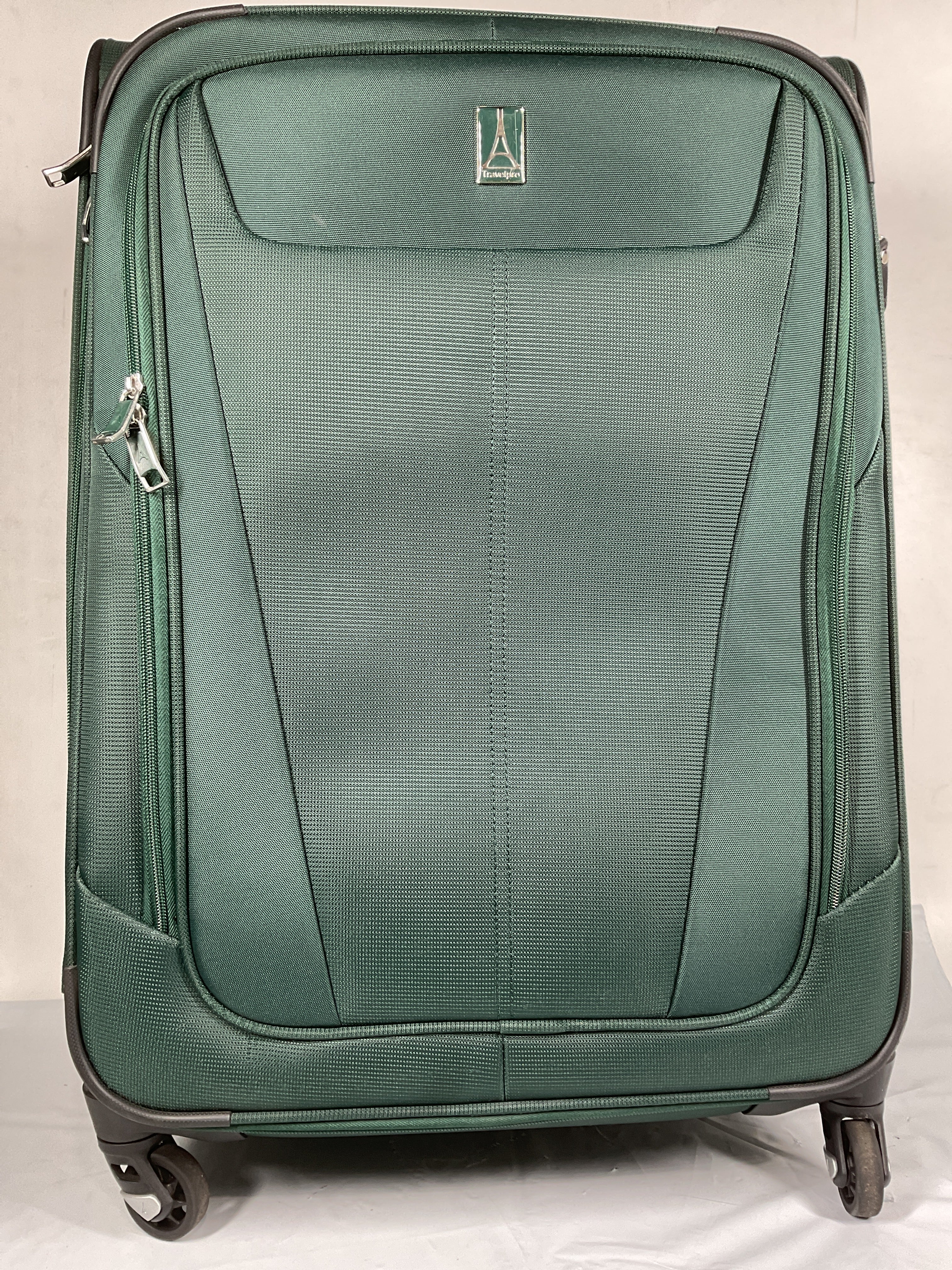 Travelpro Maxlite 5 Softside Expandable Luggage with 4 Spinner Wheels, Lightweight Suitcase, Men and Women ( Green Forest , Checked-Medium 25-Inch ) Green Forest Checked Medium 25 Inch U6