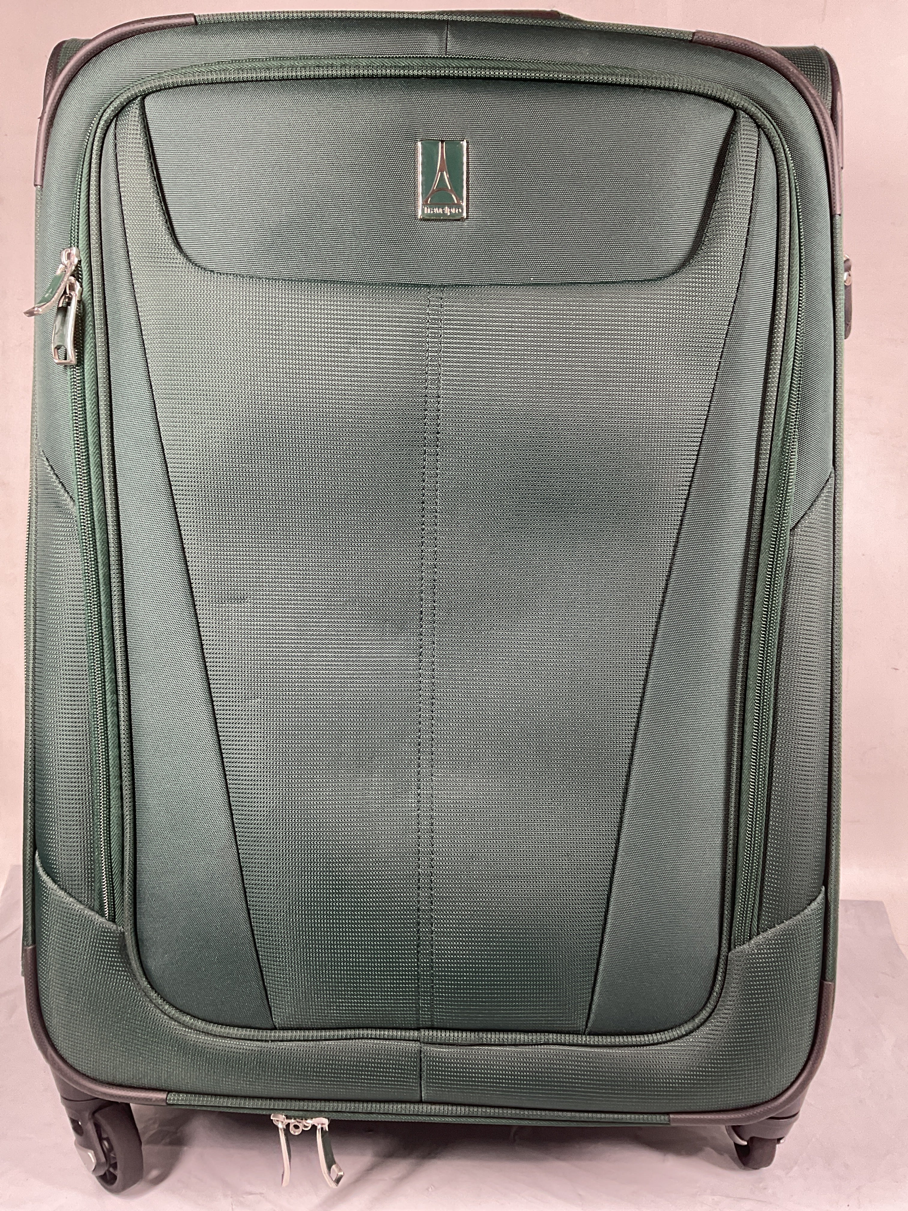 Travelpro Maxlite 5 Softside Expandable Luggage with 4 Spinner Wheels, Lightweight Suitcase, Men and Women ( Green Forest , Checked-Medium 25-Inch ) Green Forest Checked Medium 25 Inch U8
