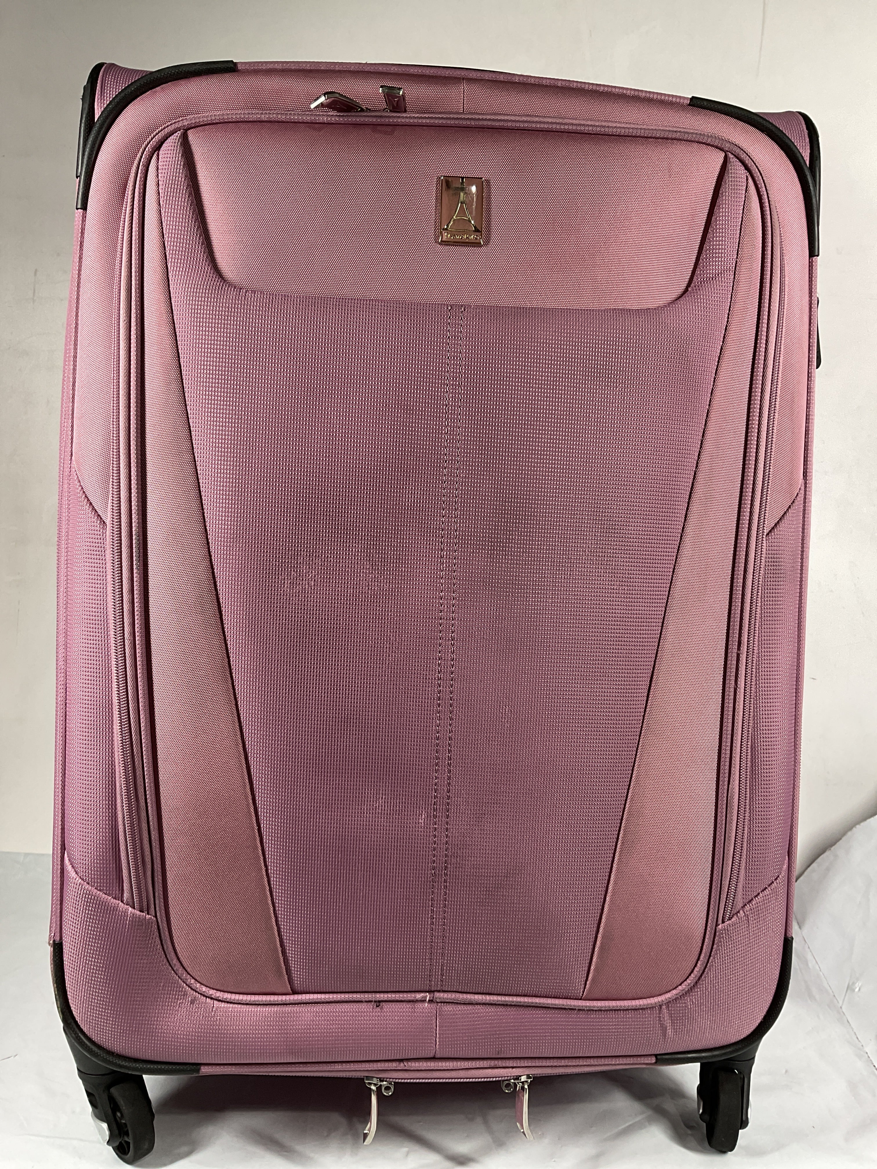 Travelpro Maxlite 5 Softside Expandable Luggage with 4 Spinner Wheels, Lightweight Suitcase, Men and Women ( Orchid Pink Purple , Checked-Medium 25-Inch ) Orchid Pink Purple Checked Medium 25 Inch U2
