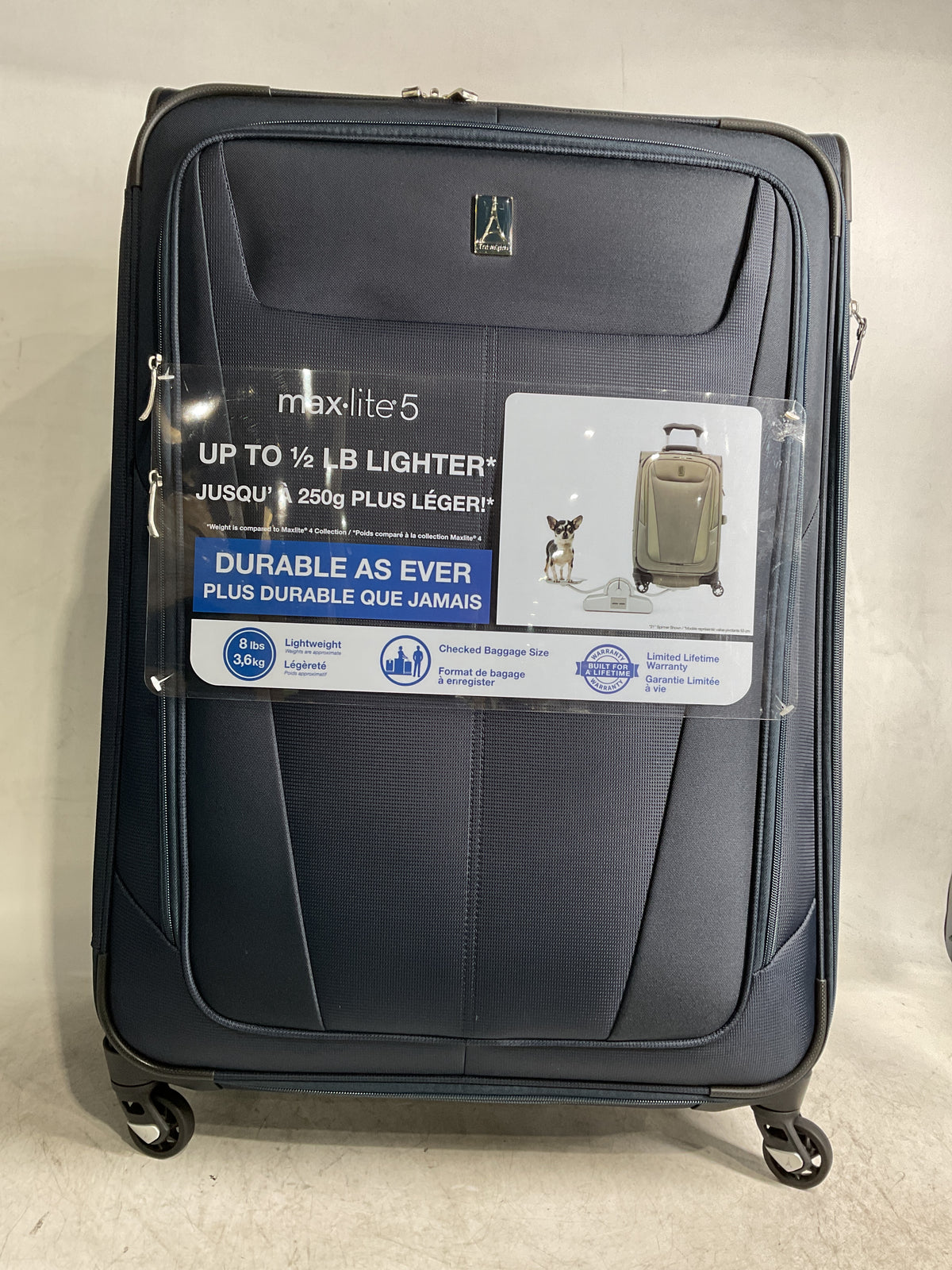 Travelpro Maxlite 5 Softside Expandable Luggage with 4 Spinner Wheels, Lightweight Suitcase, Men and Women ( Ensign Blue , Checked-Large 29-Inch ) Ensign Blue Checked Large 29 Inch U3