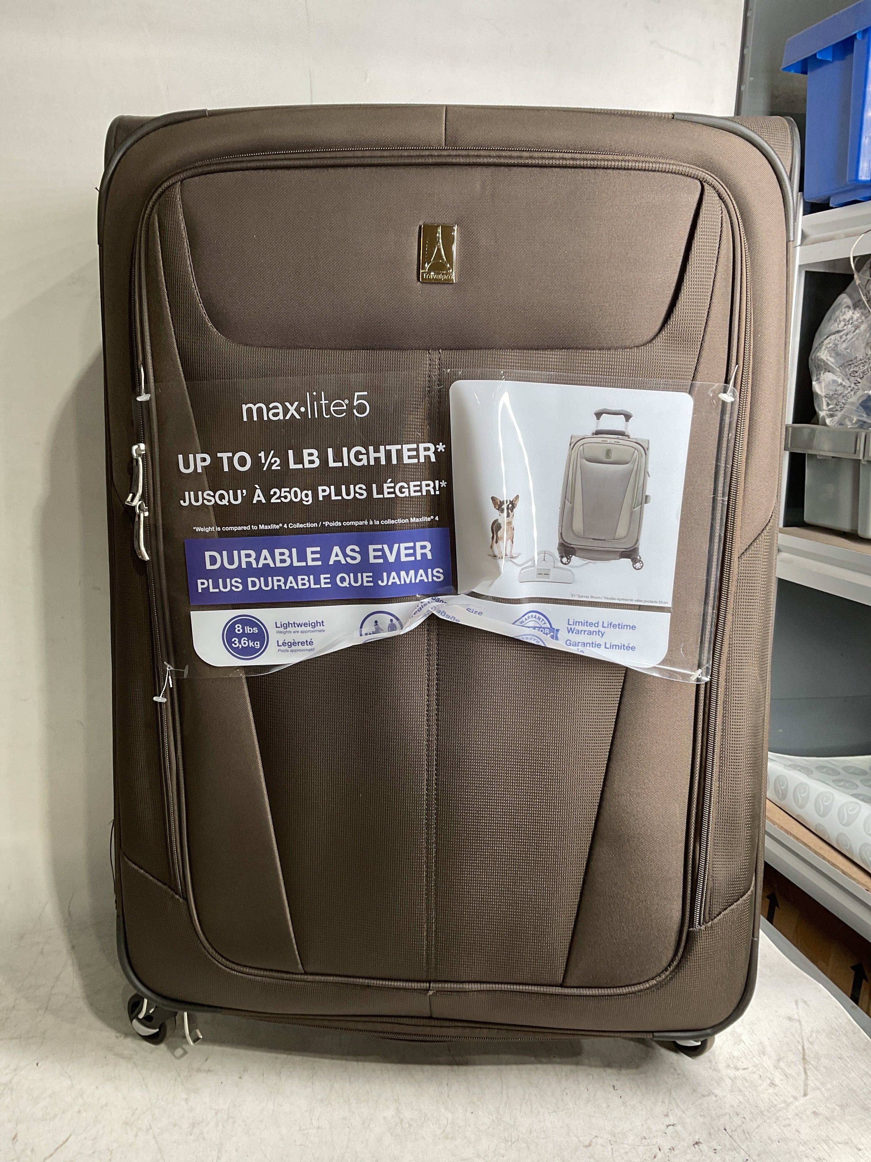 Travelpro Maxlite 5 Softside Expandable Luggage with 4 Spinner Wheels, Lightweight Suitcase, Men and Women ( Mocha , Checked-Large 29-Inch ) Mocha Checked Large 29 Inch U18