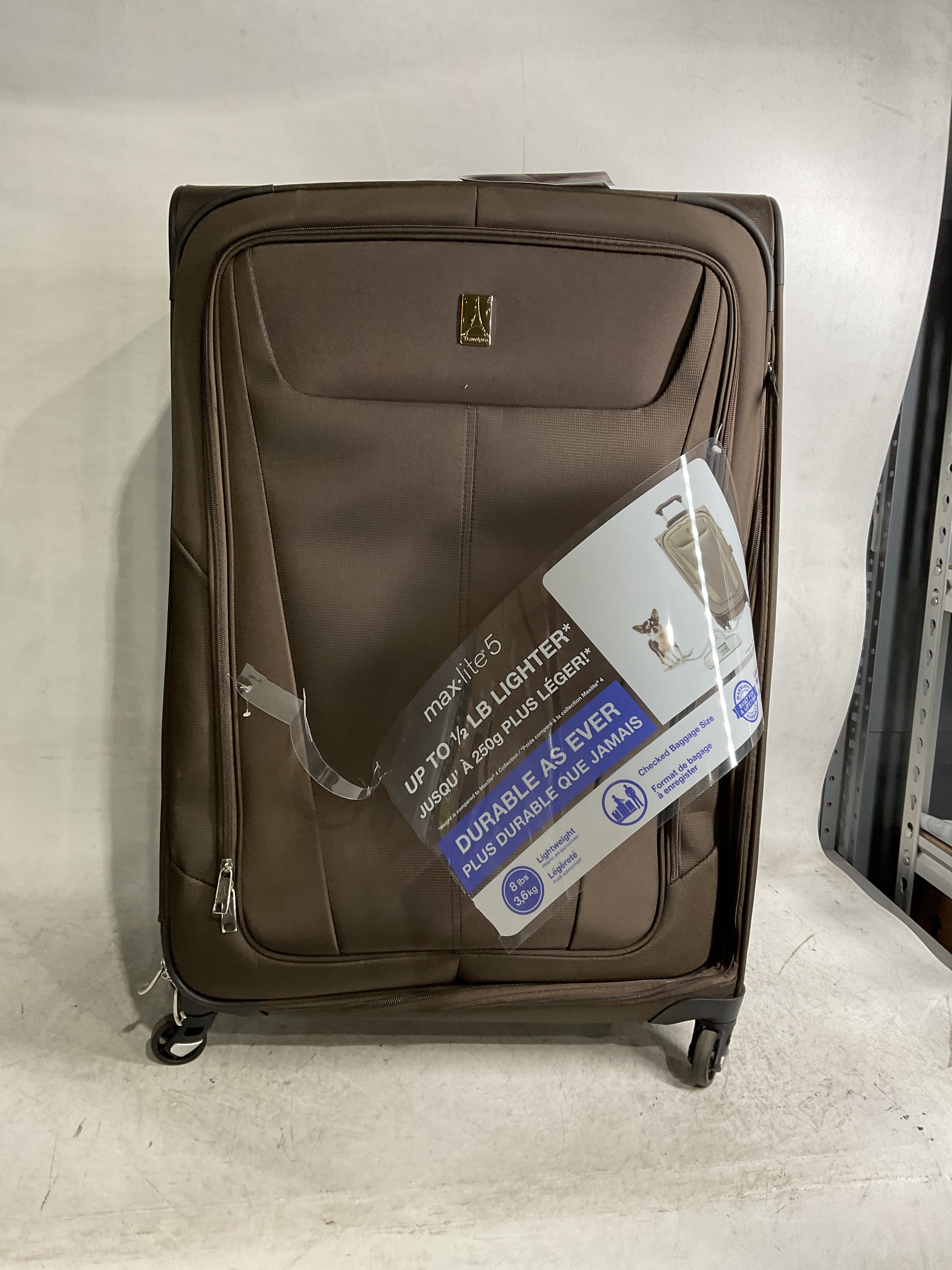 Travelpro Maxlite 5 Softside Expandable Luggage with 4 Spinner Wheels, Lightweight Suitcase, Men and Women ( Mocha , Checked-Large 29-Inch ) Mocha Checked Large 29 Inch U21
