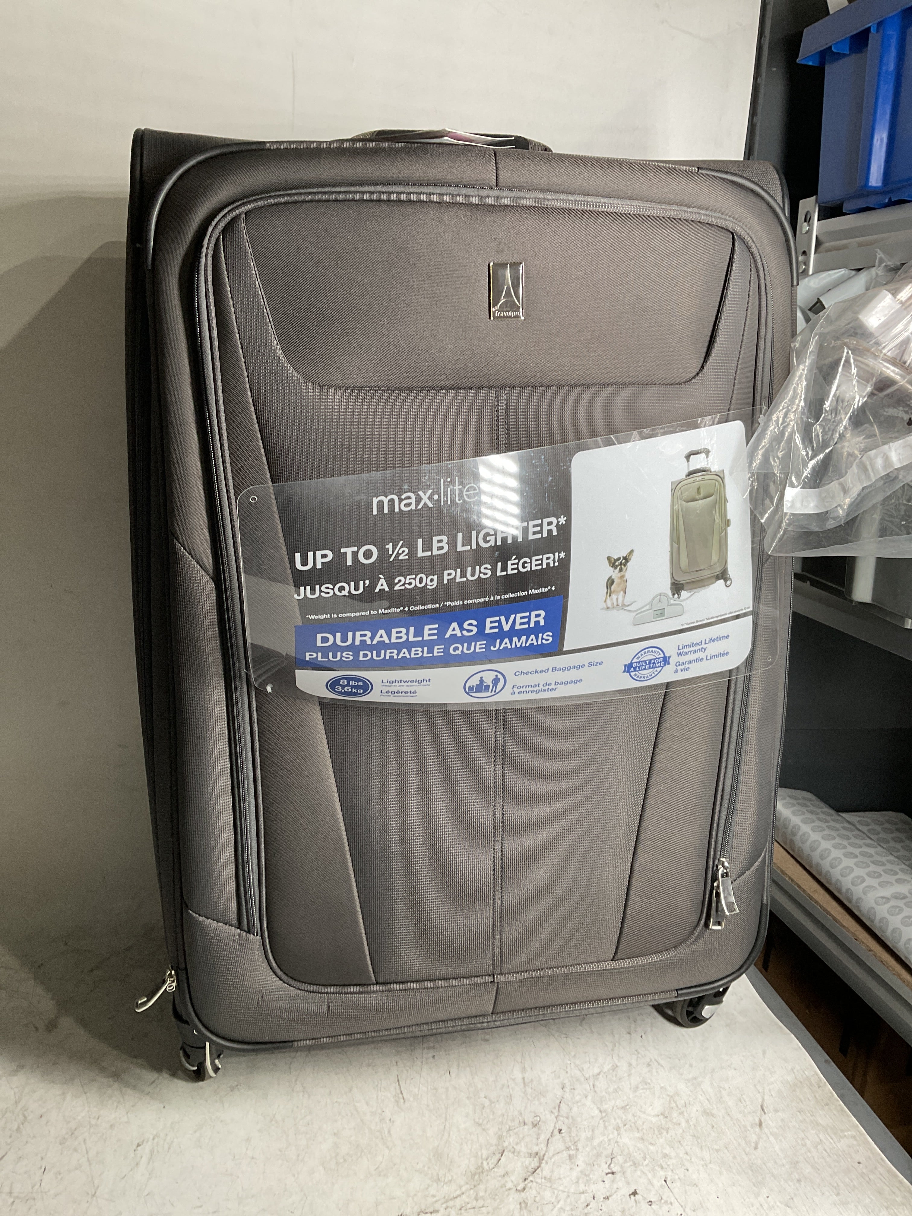 Travelpro Maxlite 5 Softside Expandable Luggage with 4 Spinner Wheels, Lightweight Suitcase, Men and Women ( Shadow Grey , Checked-Large 29-Inch ) Shadow Grey Checked Large 29 Inch U8