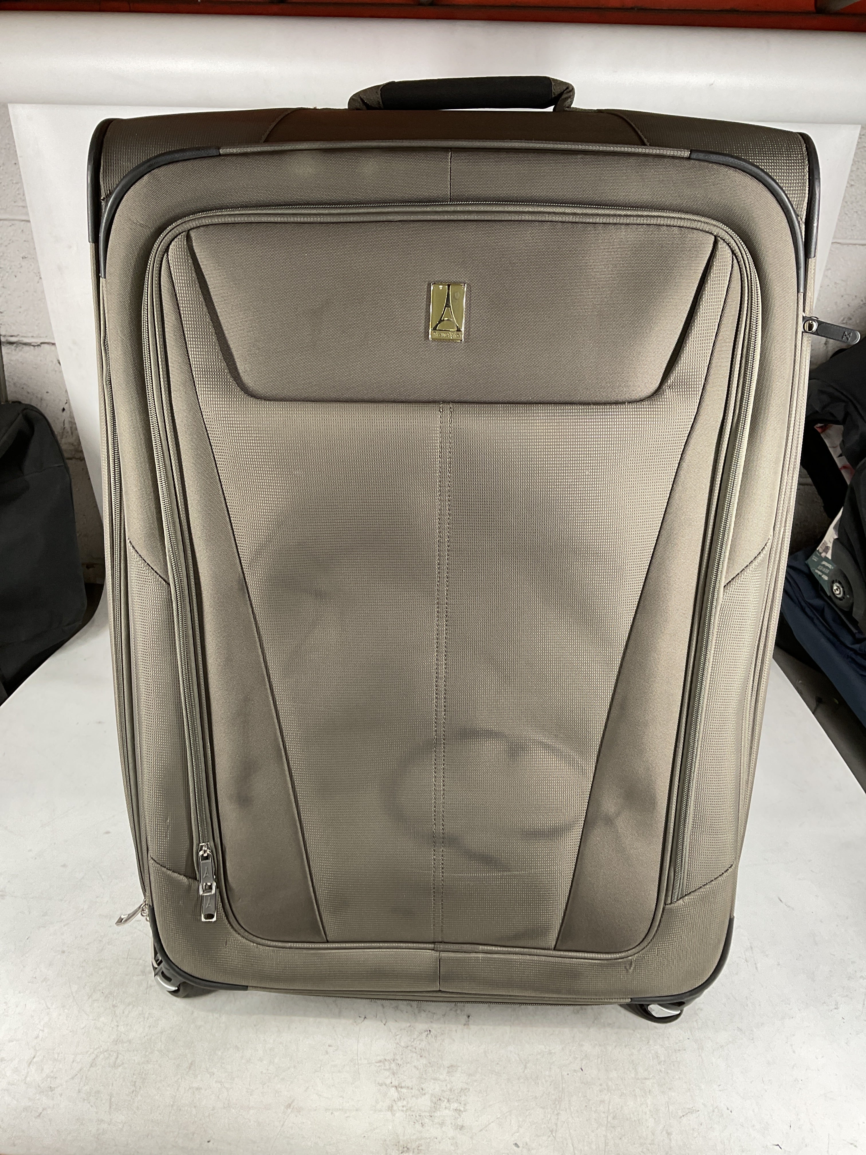 Travelpro Maxlite 5 Softside Expandable Luggage with 4 Spinner Wheels, Lightweight Suitcase, Men and Women Slate Green Checked Large 29 Inch U7