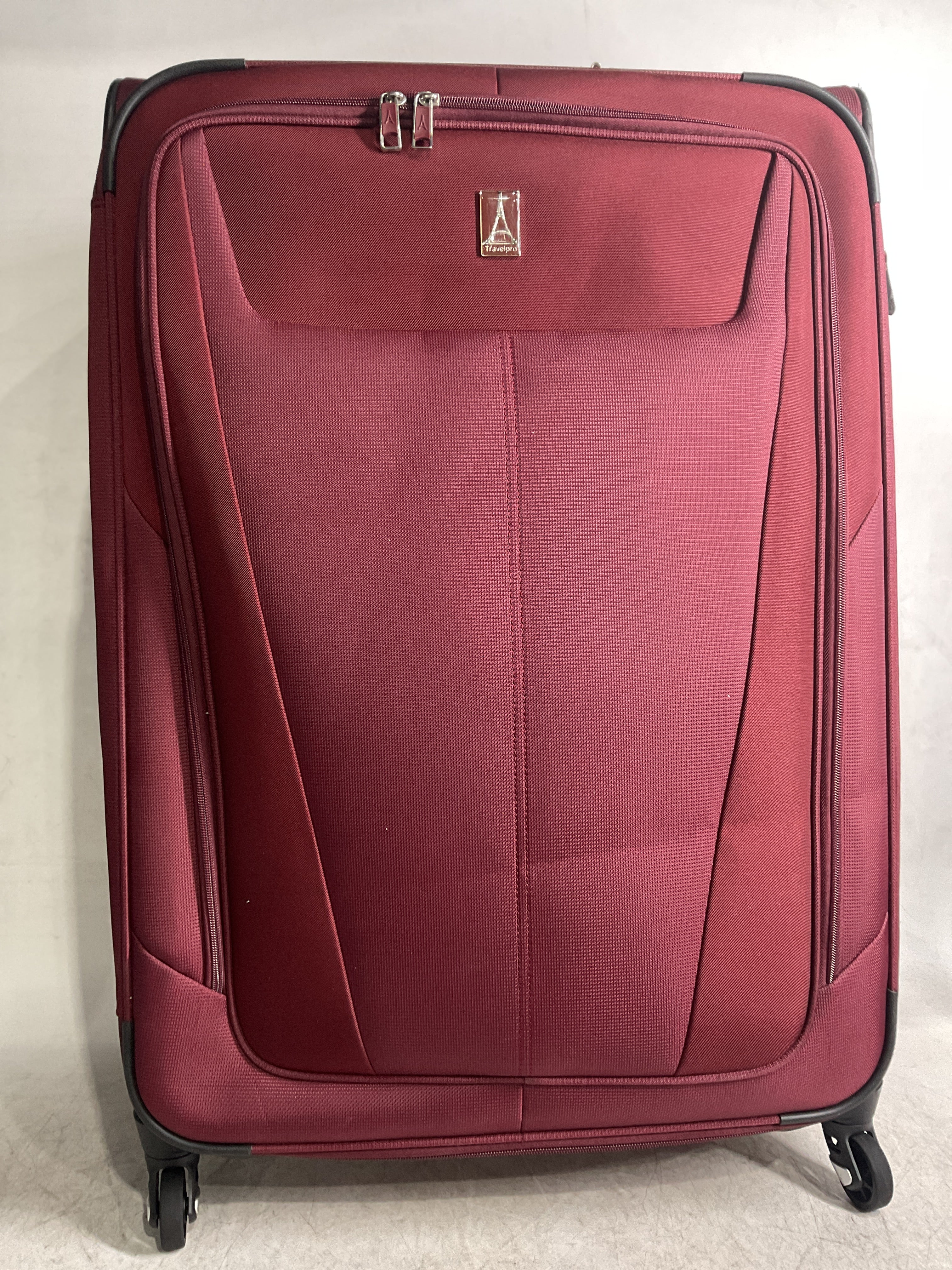Travelpro Maxlite 5 Softside Expandable Luggage with 4 Spinner Wheels, Lightweight Suitcase, Men and Women ( Burgundy , Checked-Large 29-Inch ) Burgundy Checked Large 29 Inch U29