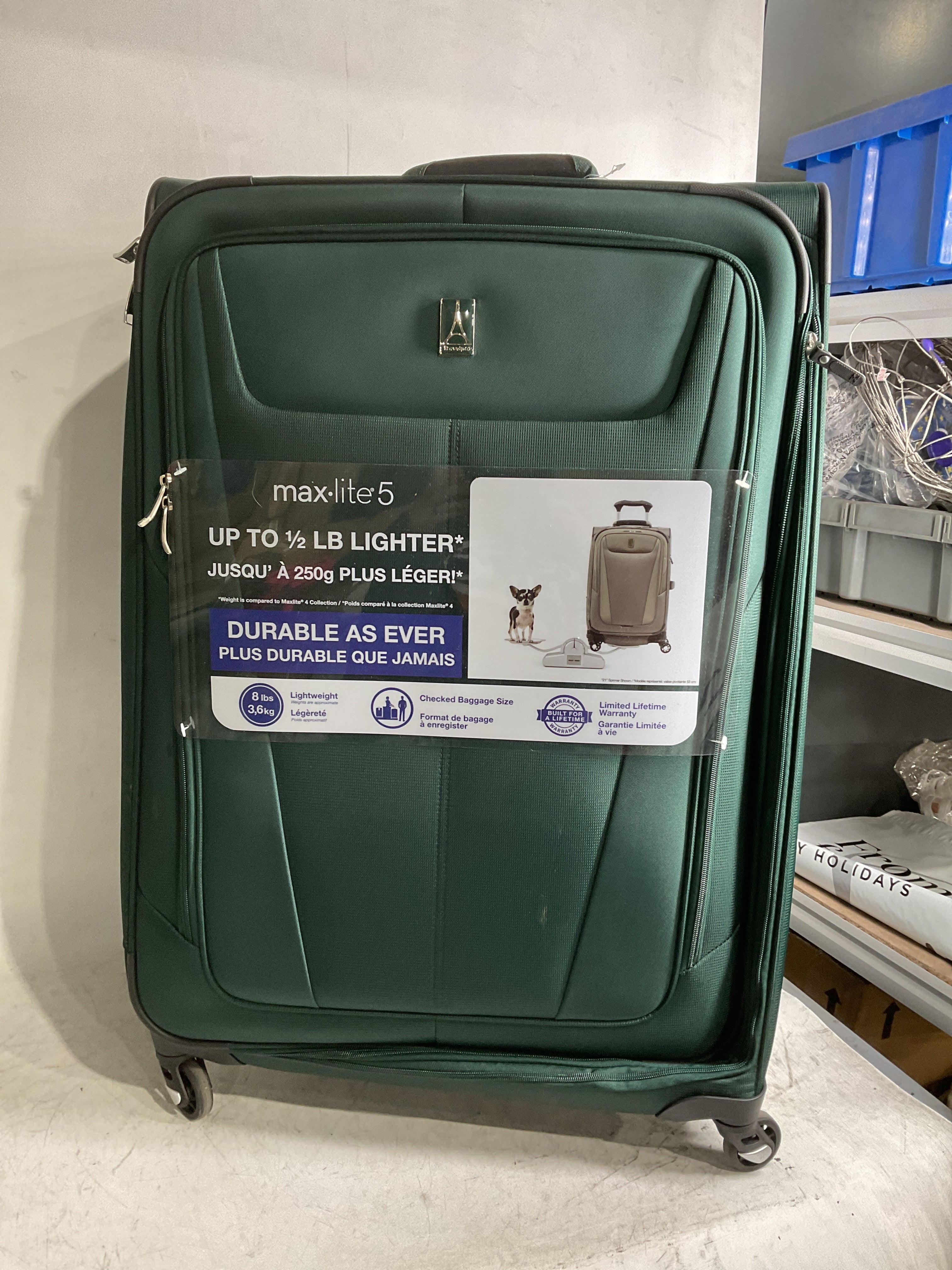 Travelpro Maxlite 5 Softside Expandable Luggage with 4 Spinner Wheels, Lightweight Suitcase, Men and Women ( Green Forest , Checked-Large 29-Inch ) Green Forest Checked Large 29 Inch U1