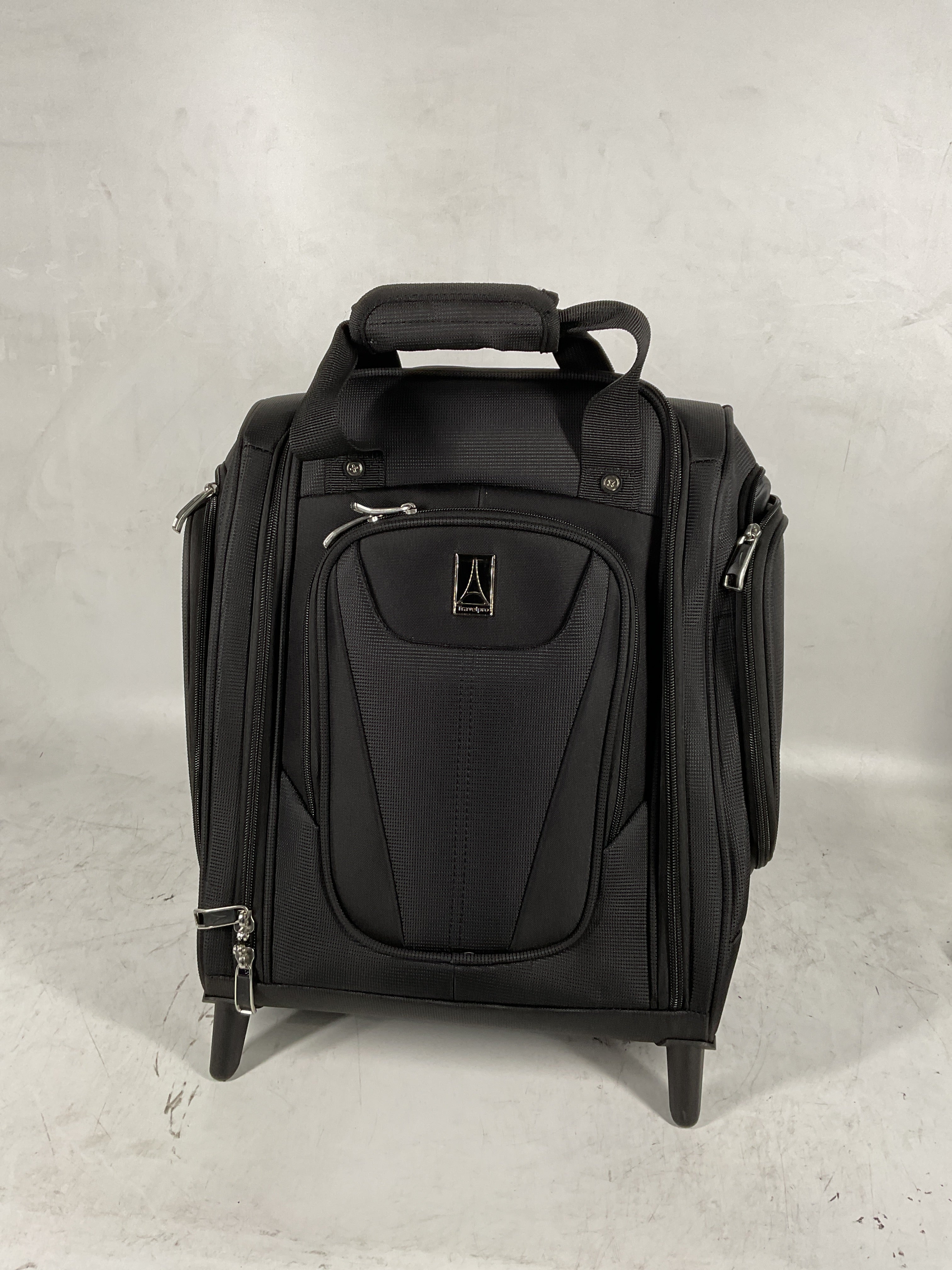 Travelpro Luggage Maxlite 5 Softside Lightweight Rolling Underseat Compact Carry on Upright 2 Wheel Bag, Men and Women Black 15 Inch U12