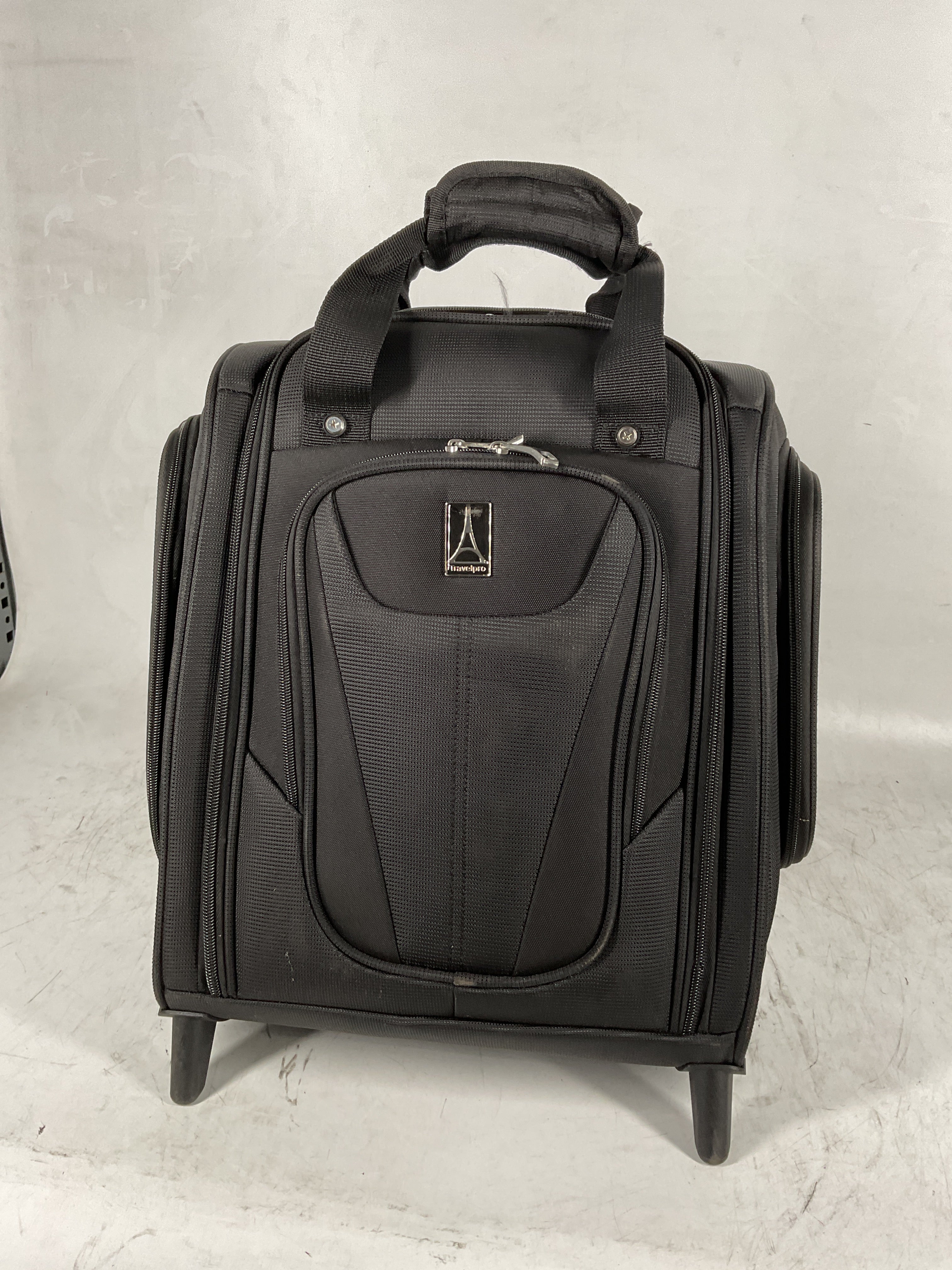 Travelpro Luggage Maxlite 5 Softside Lightweight Rolling Underseat Compact Carry on Upright 2 Wheel Bag, Men and Women Black 15 Inch U13