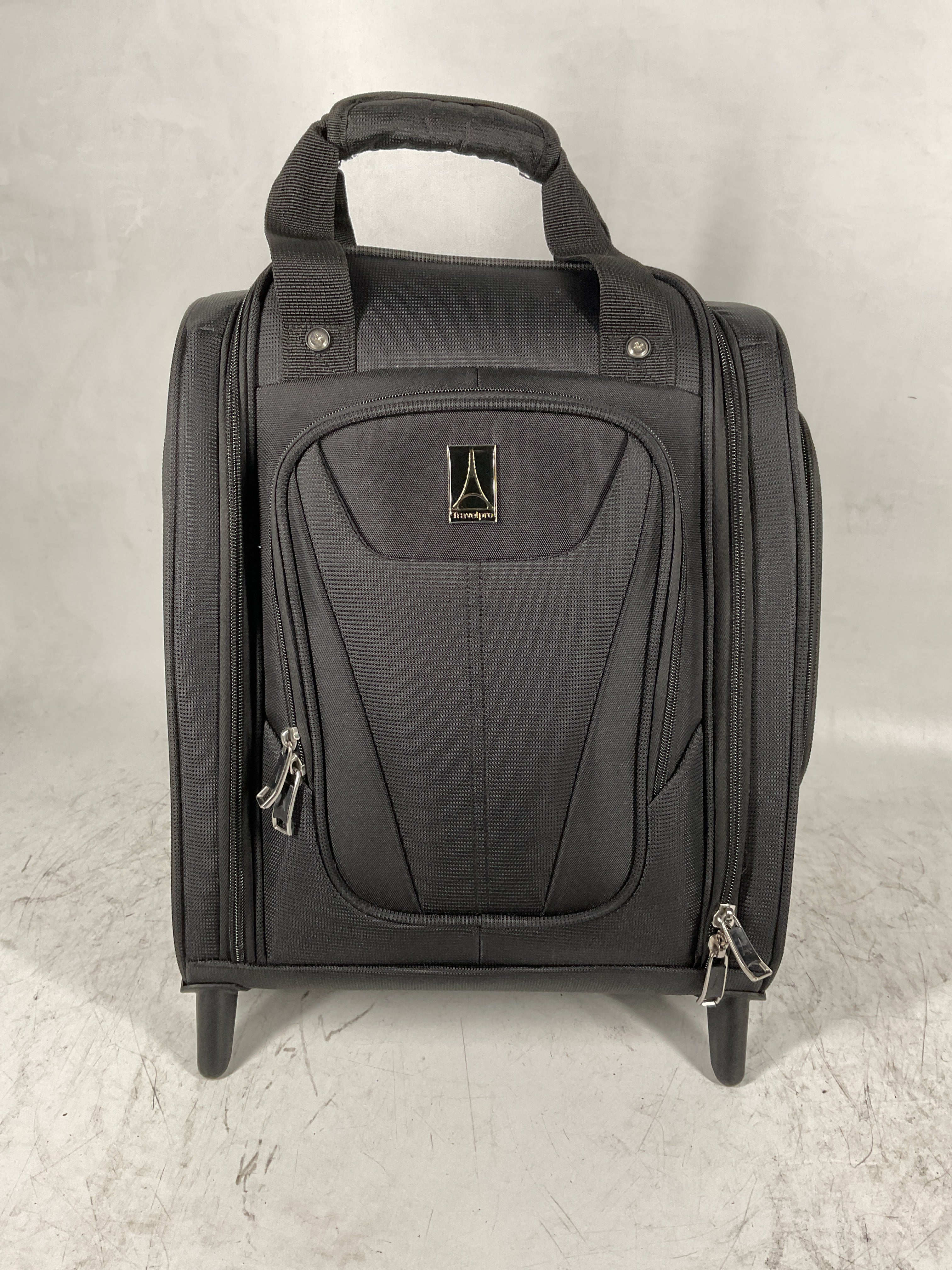 Travelpro Luggage Maxlite 5 Softside Lightweight Rolling Underseat Compact Carry on Upright 2 Wheel Bag, Men and Women ( Black , 15-Inch ) Black 15 Inch U19