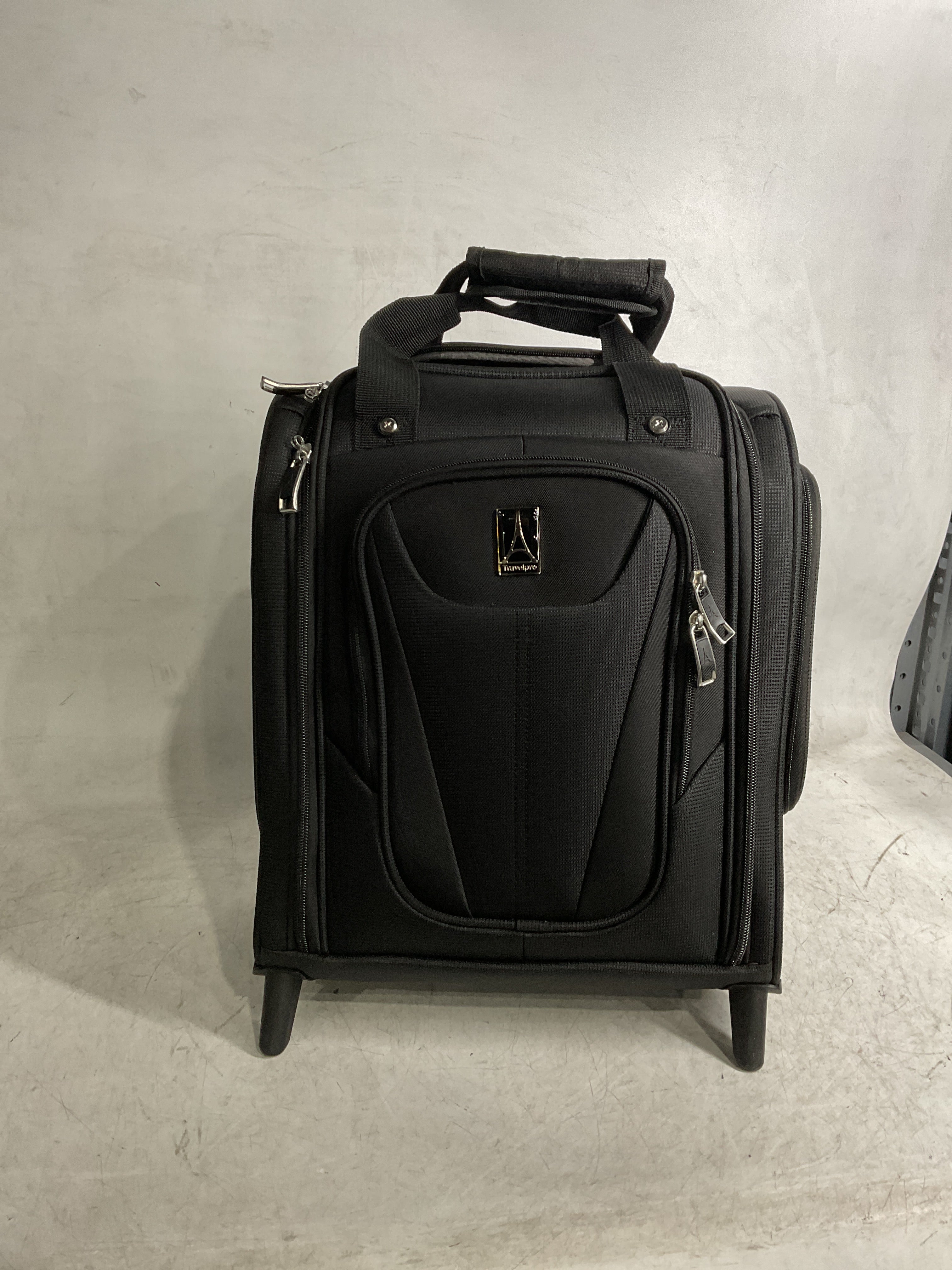 Travelpro Luggage Maxlite 5 Softside Lightweight Rolling Underseat Compact Carry on Upright 2 Wheel Bag, Men and Women ( Black , 15-Inch ) Black 15 Inch U27