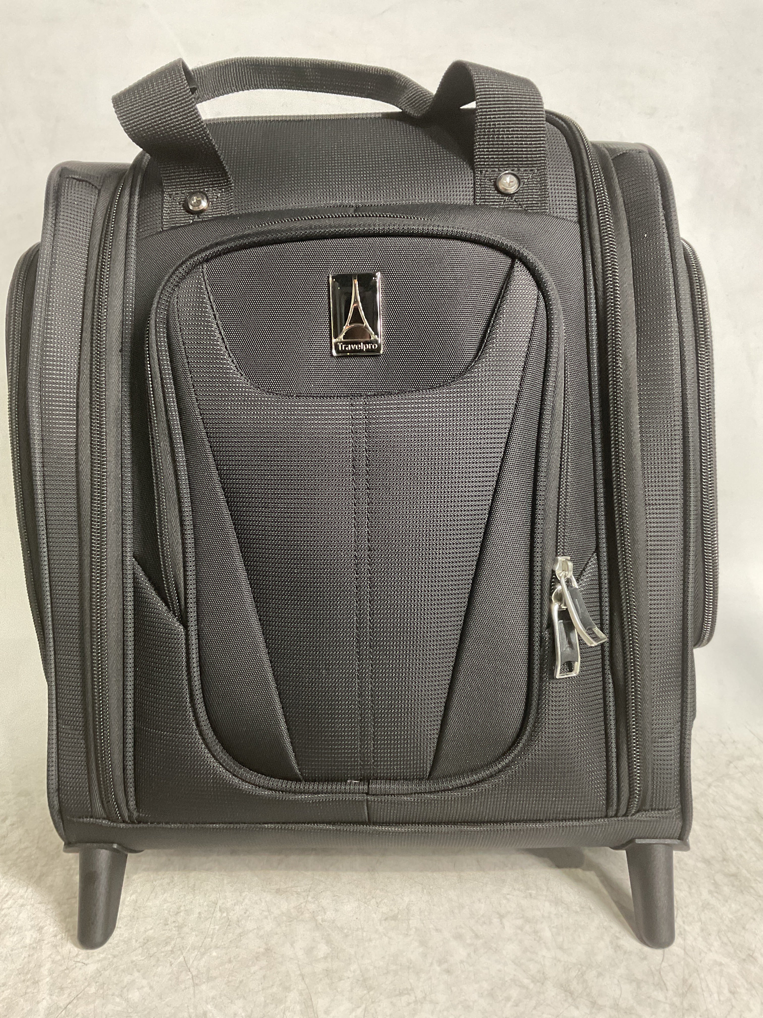 Travelpro Luggage Maxlite 5 Softside Lightweight Rolling Underseat Compact Carry on Upright 2 Wheel Bag, Men and Women ( Black , 15-Inch ) Black 15 Inch U29
