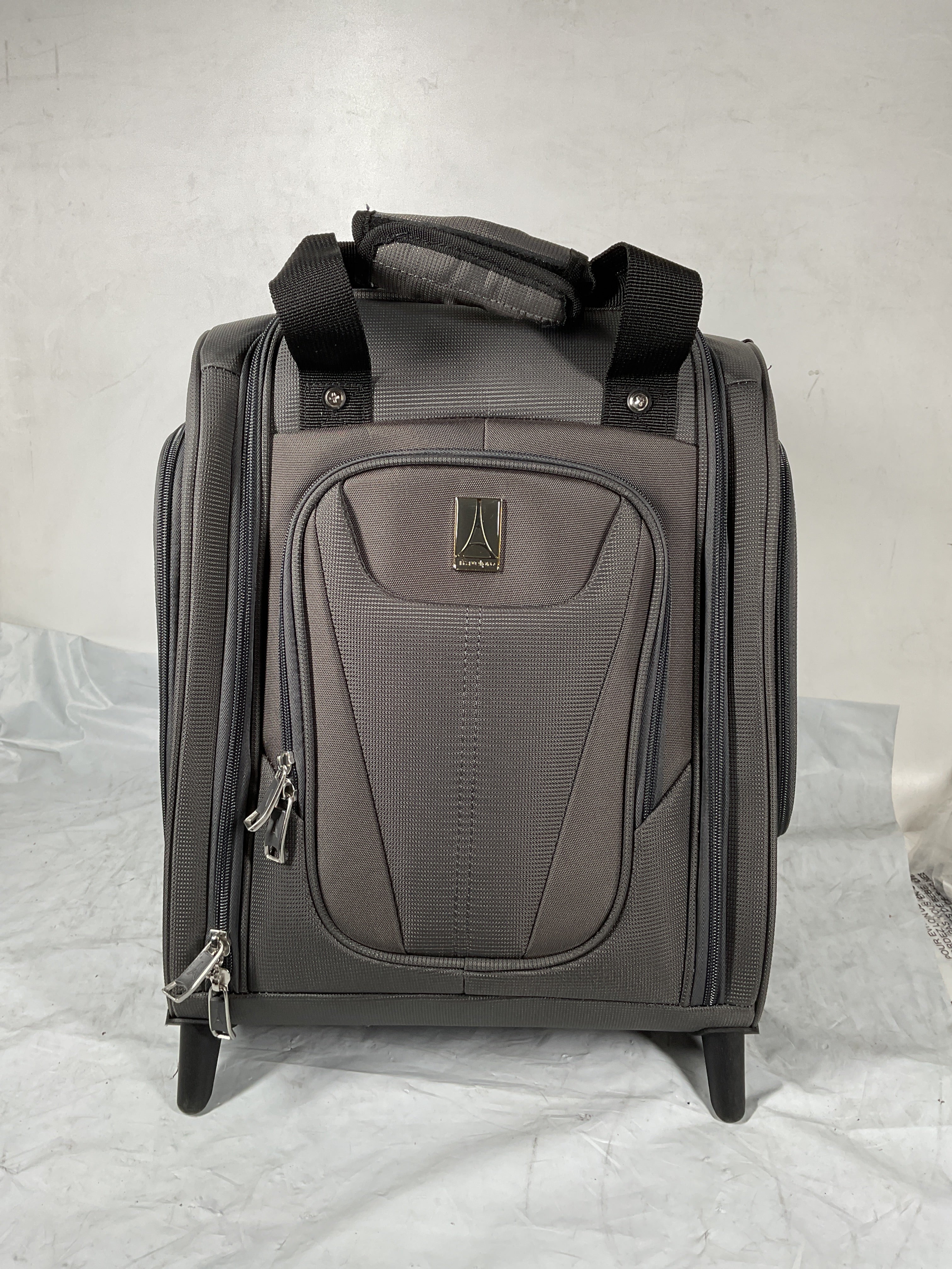 Travelpro Luggage Maxlite 5 Softside Lightweight Rolling Underseat Compact Carry on Upright 2 Wheel Bag, Men and Women ( Shadow Grey , 15-Inch ) Shadow Grey 15 Inch U12
