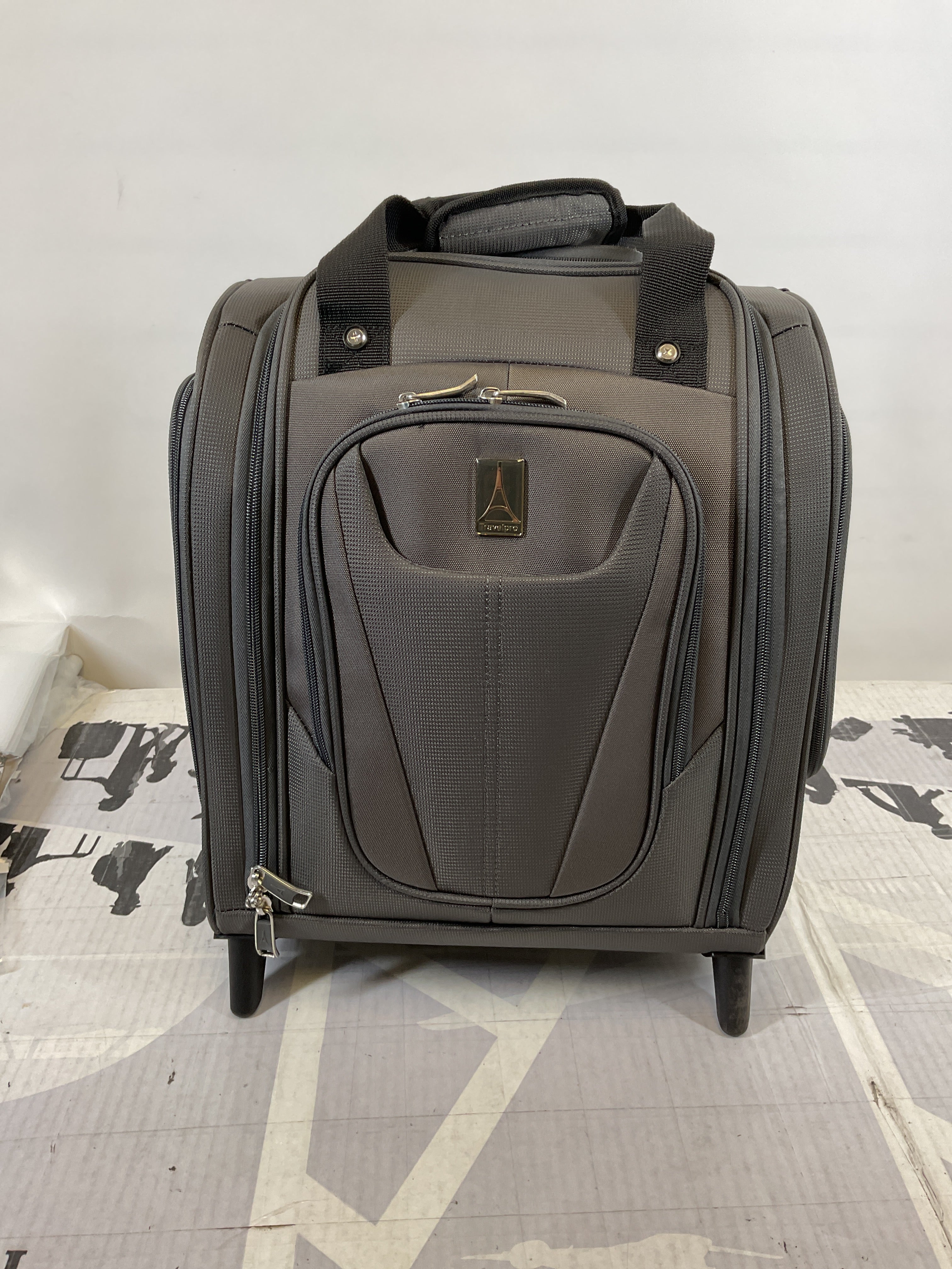 Travelpro Luggage Maxlite 5 Softside Lightweight Rolling Underseat Compact Carry on Upright 2 Wheel Bag, Men and Women ( Shadow Grey , 15-Inch ) Shadow Grey 15 Inch U14