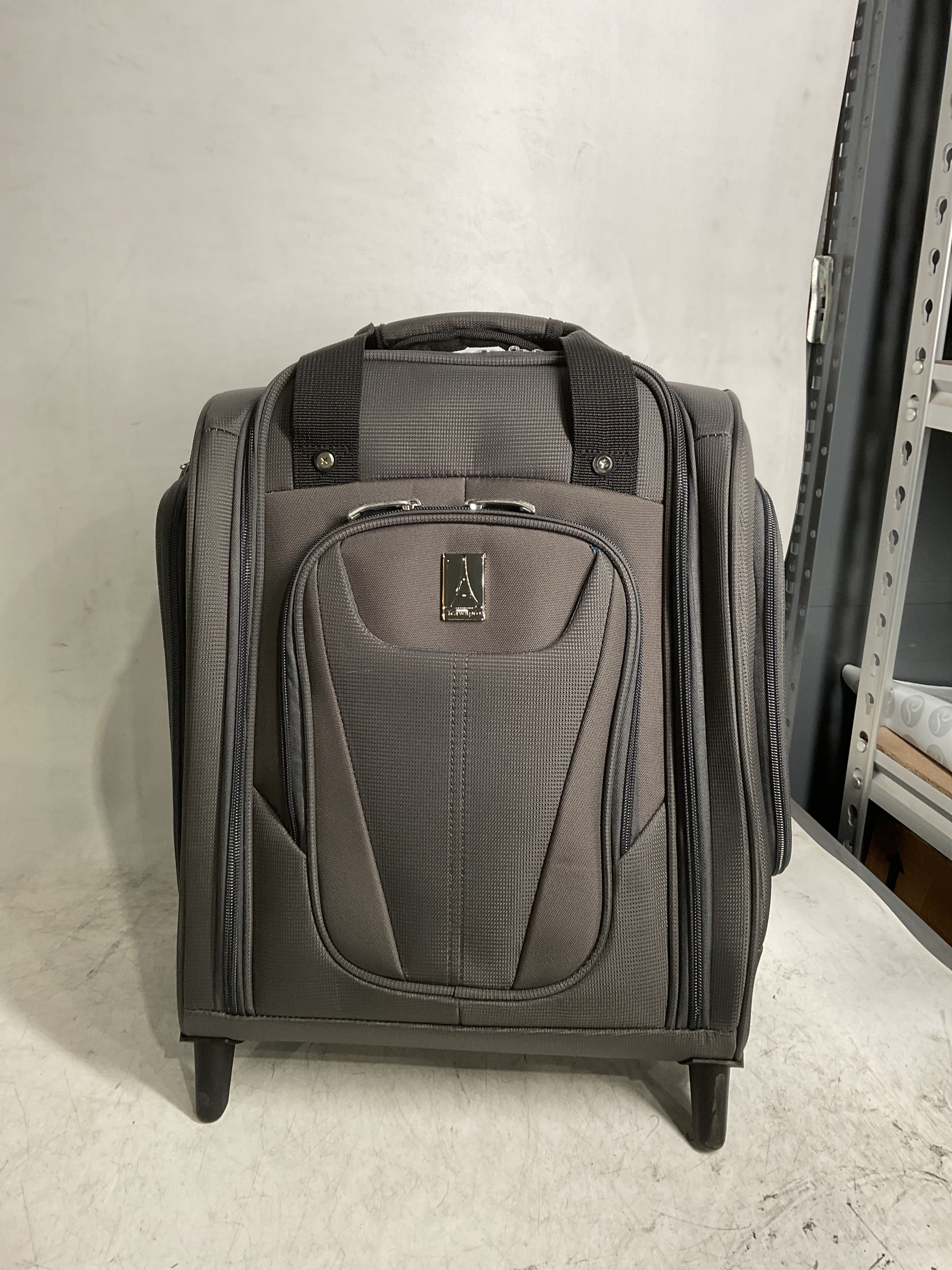 Travelpro Luggage Maxlite 5 Softside Lightweight Rolling Underseat Compact Carry on Upright 2 Wheel Bag, Men and Women ( Shadow Grey , 15-Inch ) Shadow Grey 15 Inch U6