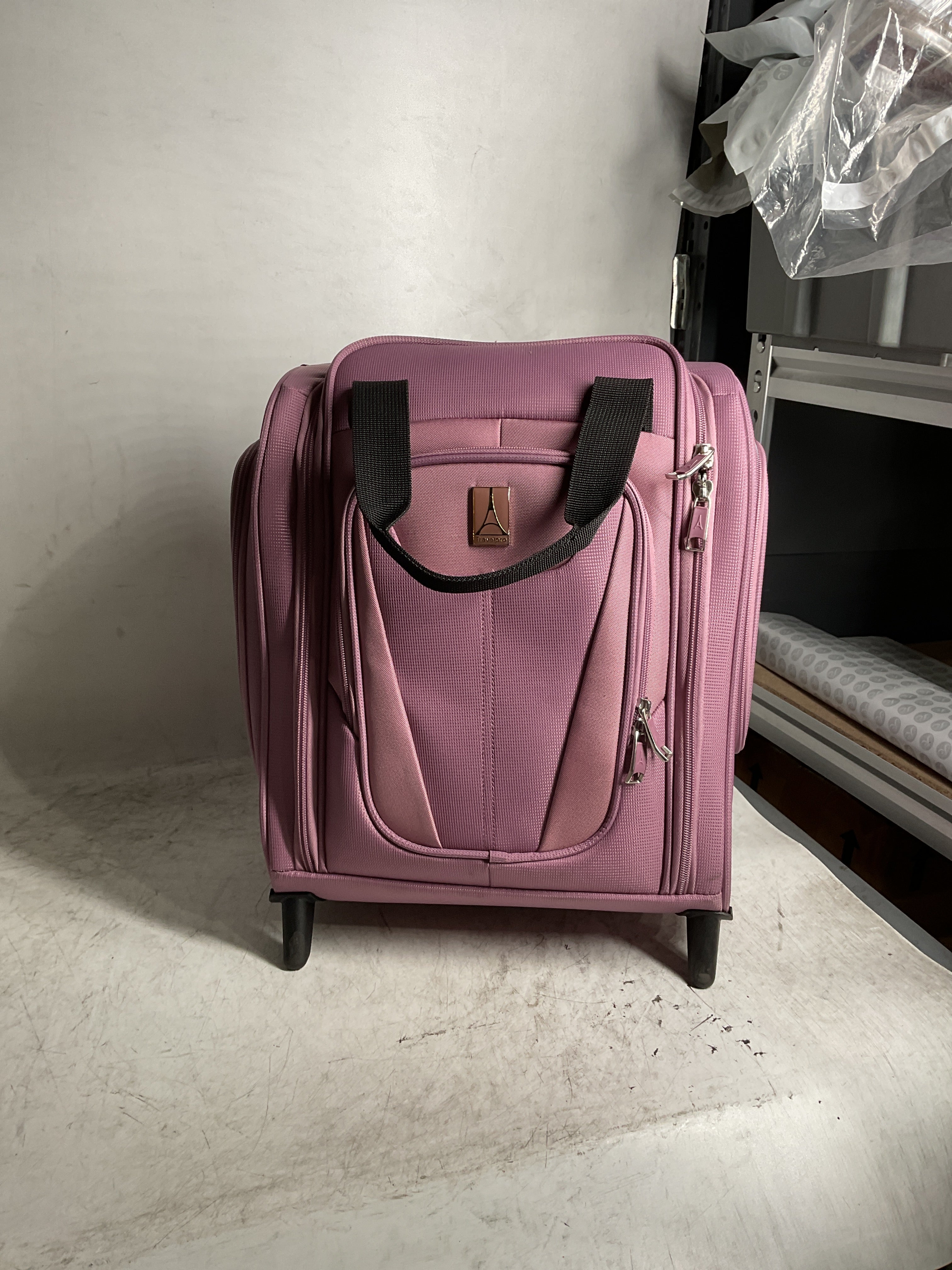 Travelpro Luggage Maxlite 5 Softside Lightweight Rolling Underseat Compact Carry on Upright 2 Wheel Bag, Men and Women ( Dusty Rose Pink , 15-Inch ) Dusty Rose Pink 15 Inch U9