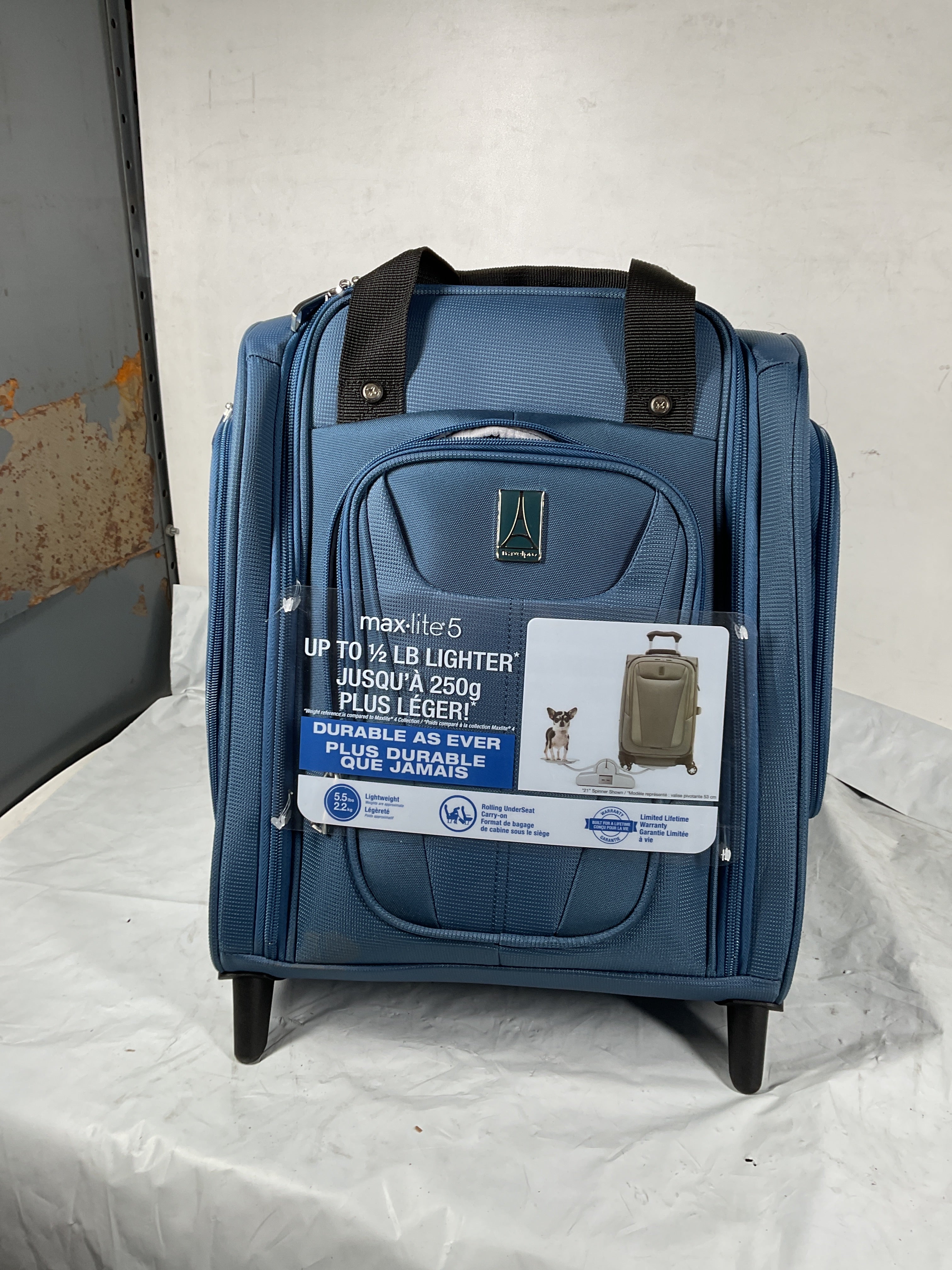 Travelpro Luggage Maxlite 5 Softside Lightweight Rolling Underseat Compact Carry on Upright 2 Wheel Bag, Men and Women ( Ensign Blue , 15-Inch ) Ensign Blue 15 Inch U19