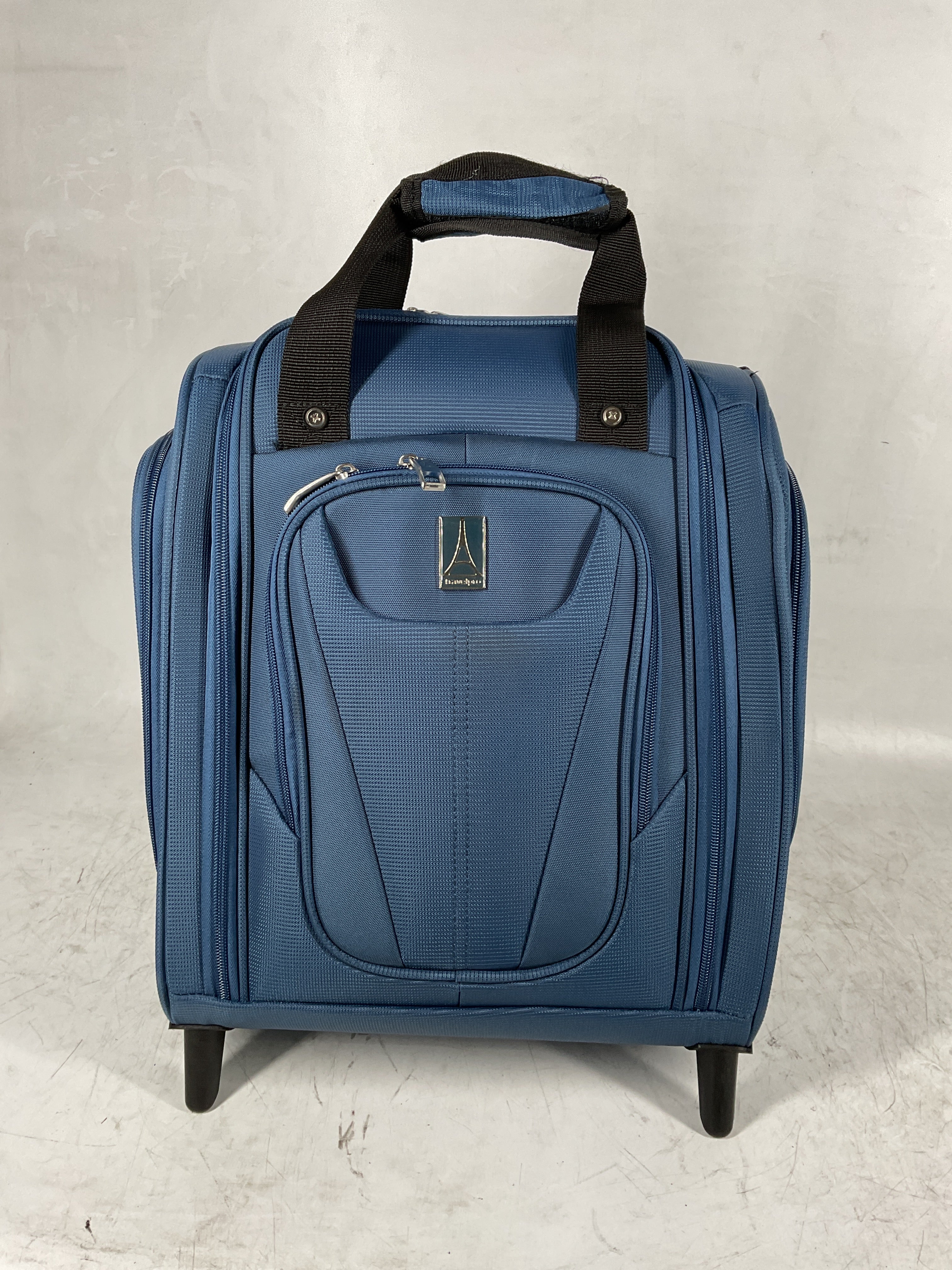 Travelpro Luggage Maxlite 5 Softside Lightweight Rolling Underseat Compact Carry on Upright 2 Wheel Bag, Men and Women Ensign Blue 15 Inch U5