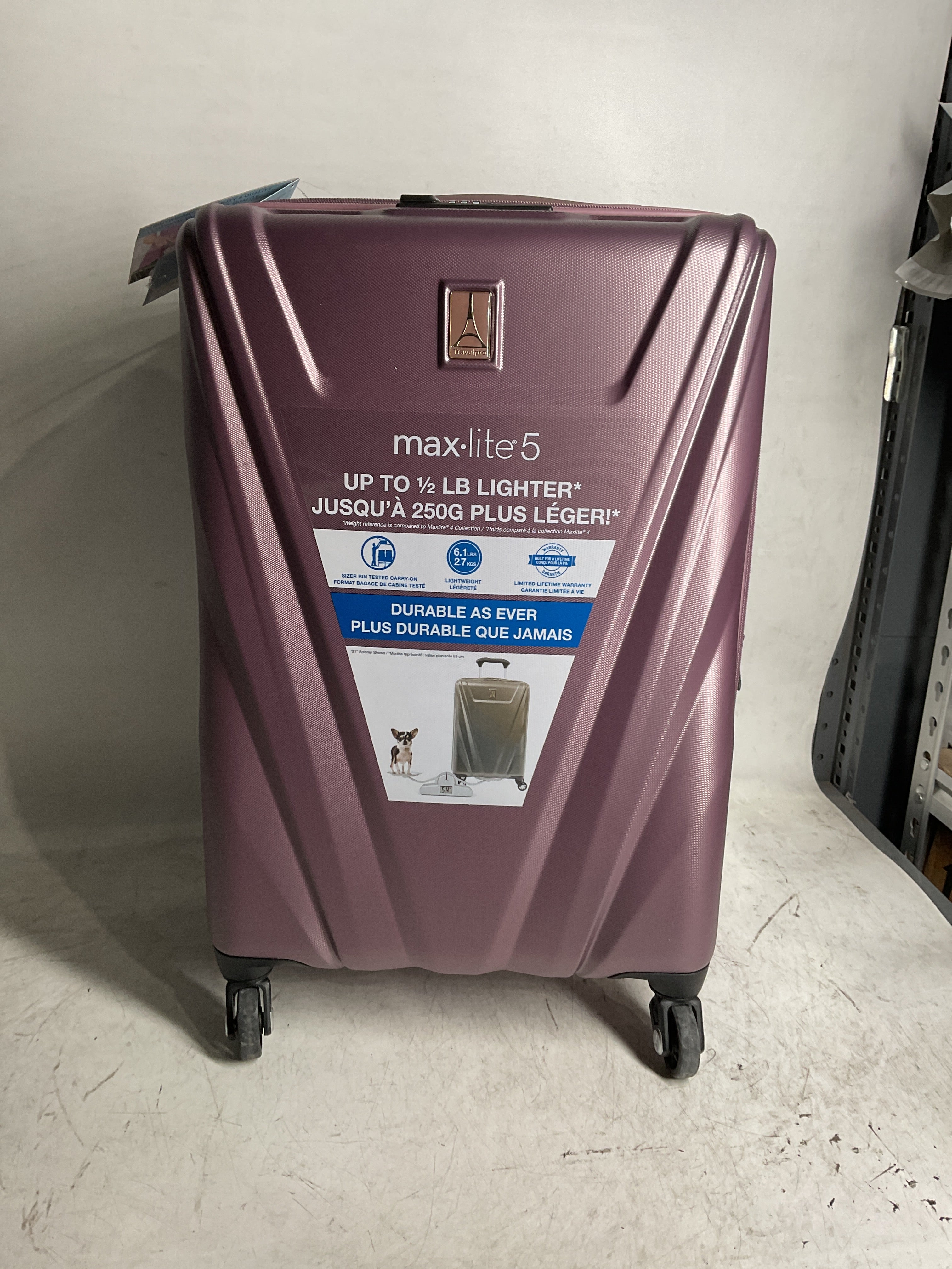 Travelpro Maxlite 5 Hardside Spinner Wheel Luggage ( Dusty Rose Pink , Carry-On 21-Inch ) Dusty Rose Pink Carry On 21 Inch U2